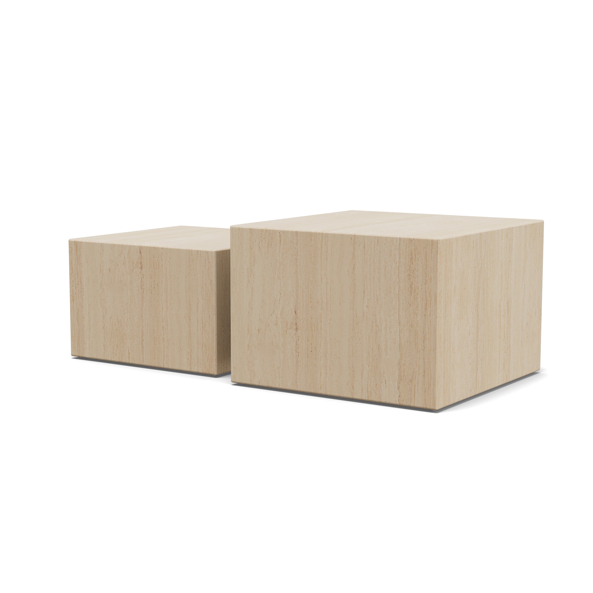 Zestaw dwóch stolików kawowych w stylu modern organic | Quadrato Jasne Drewno
