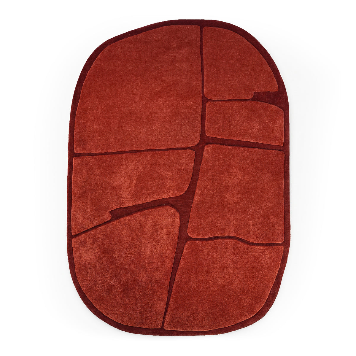 Rawi Rug with a Sculptural Pile Texture, Natural Style – front view | Pillovely