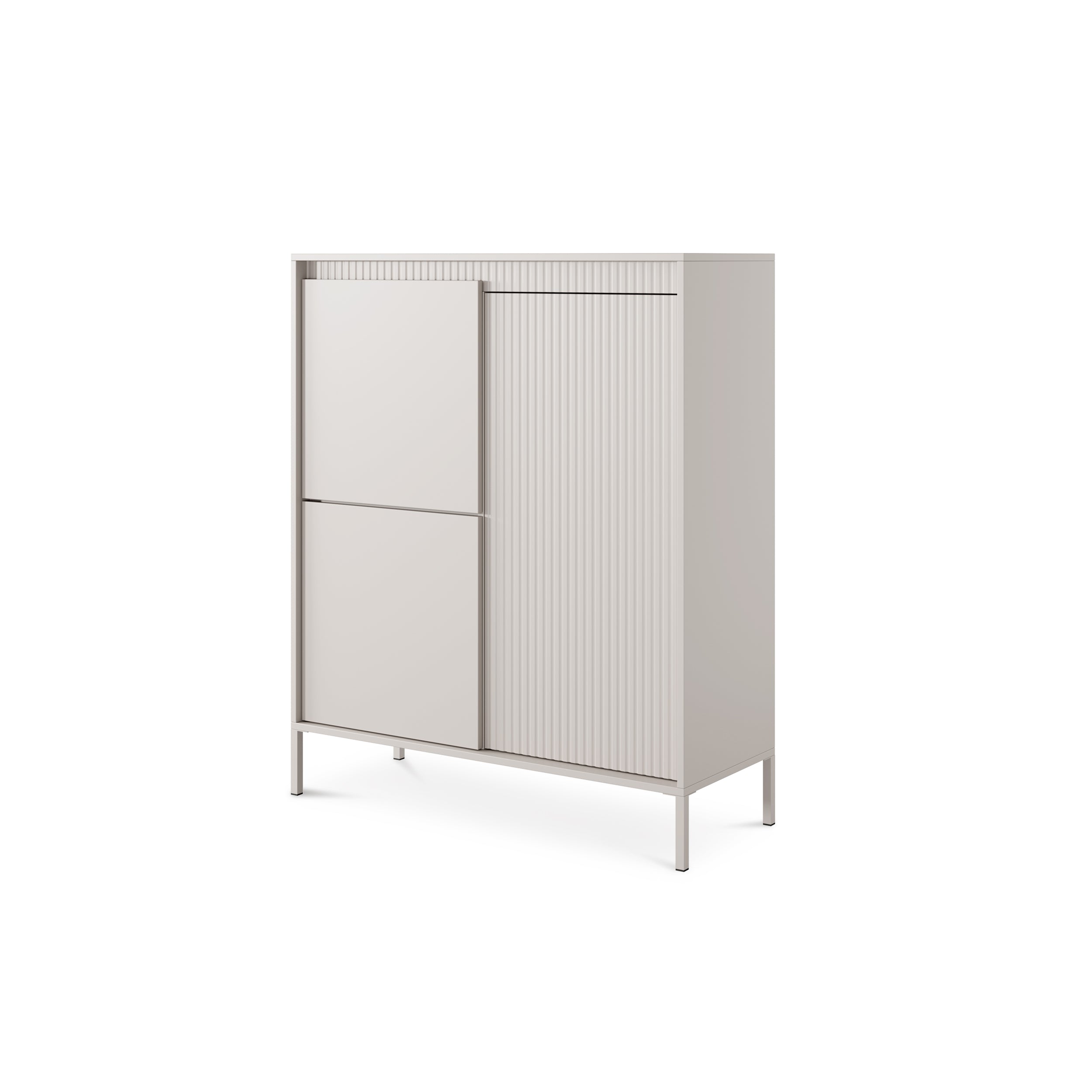 Komoda 3-drzwiowa 104x123 w stylu japandi | Senra