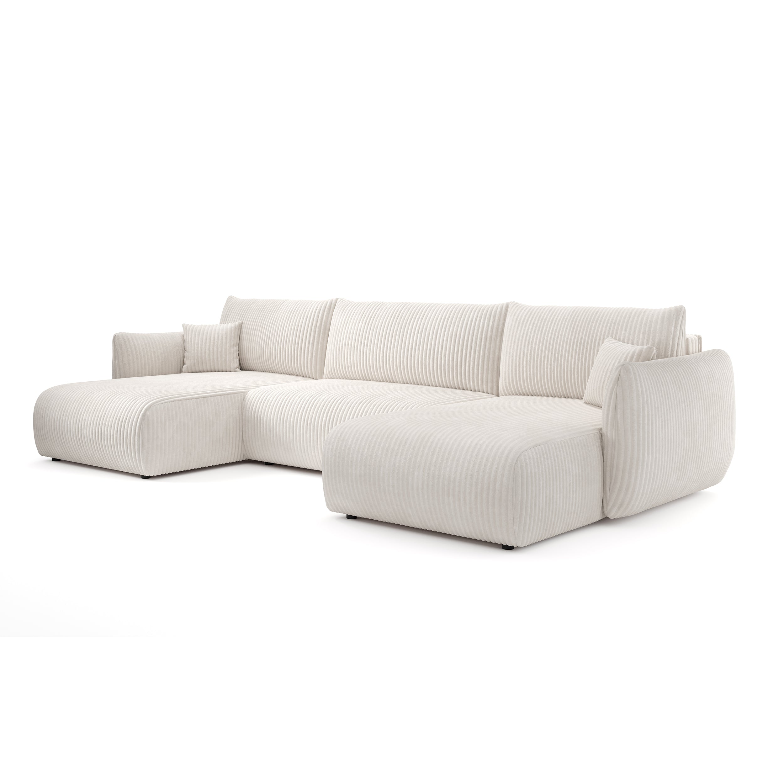 Narożnik U z funkcją spania o powierzchni 145x302 w stylu vintage | ALLORO