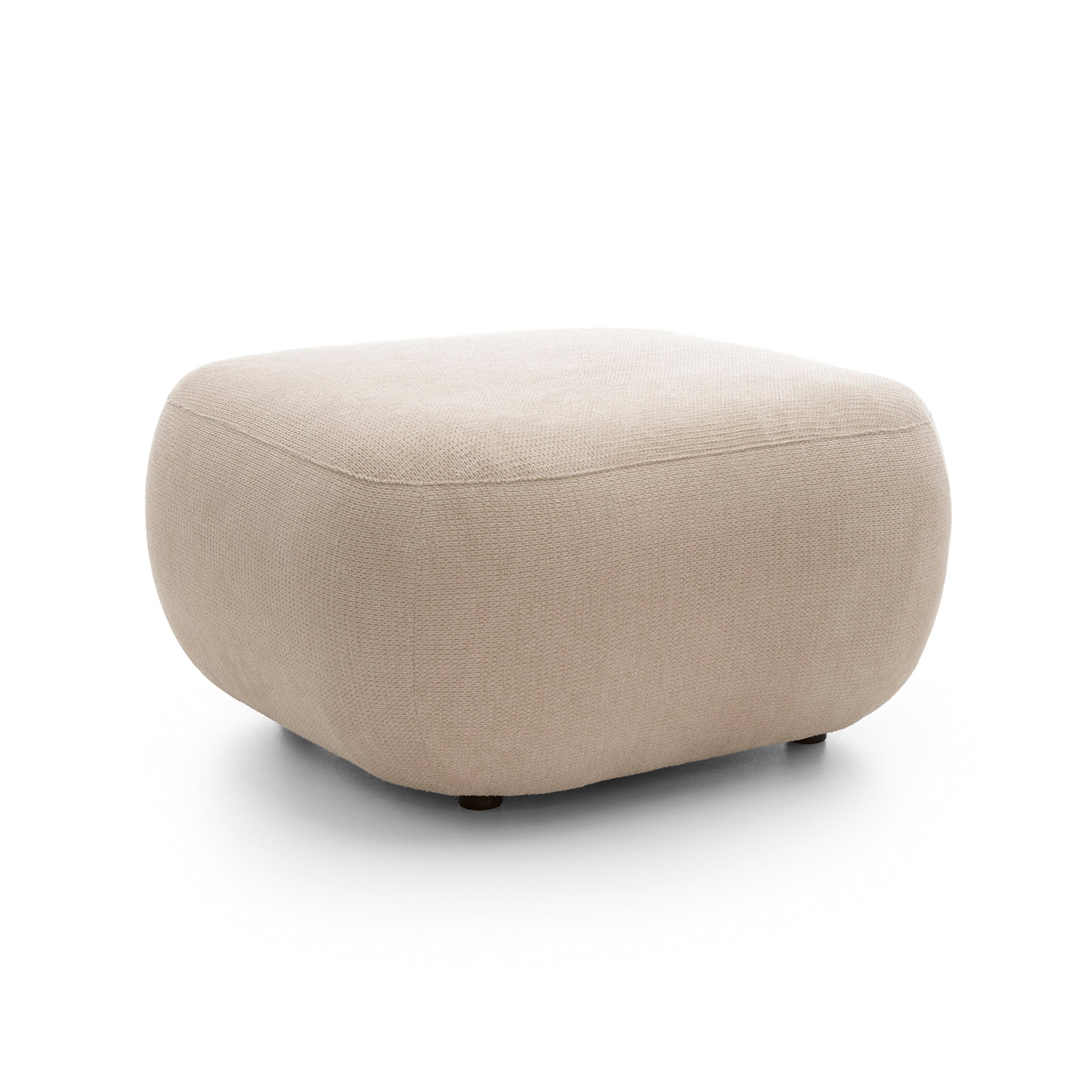 Pufa wypoczynkowa 75x39 cm z pianki PUR w stylu japandi, tkanina Aragon | OLEMO