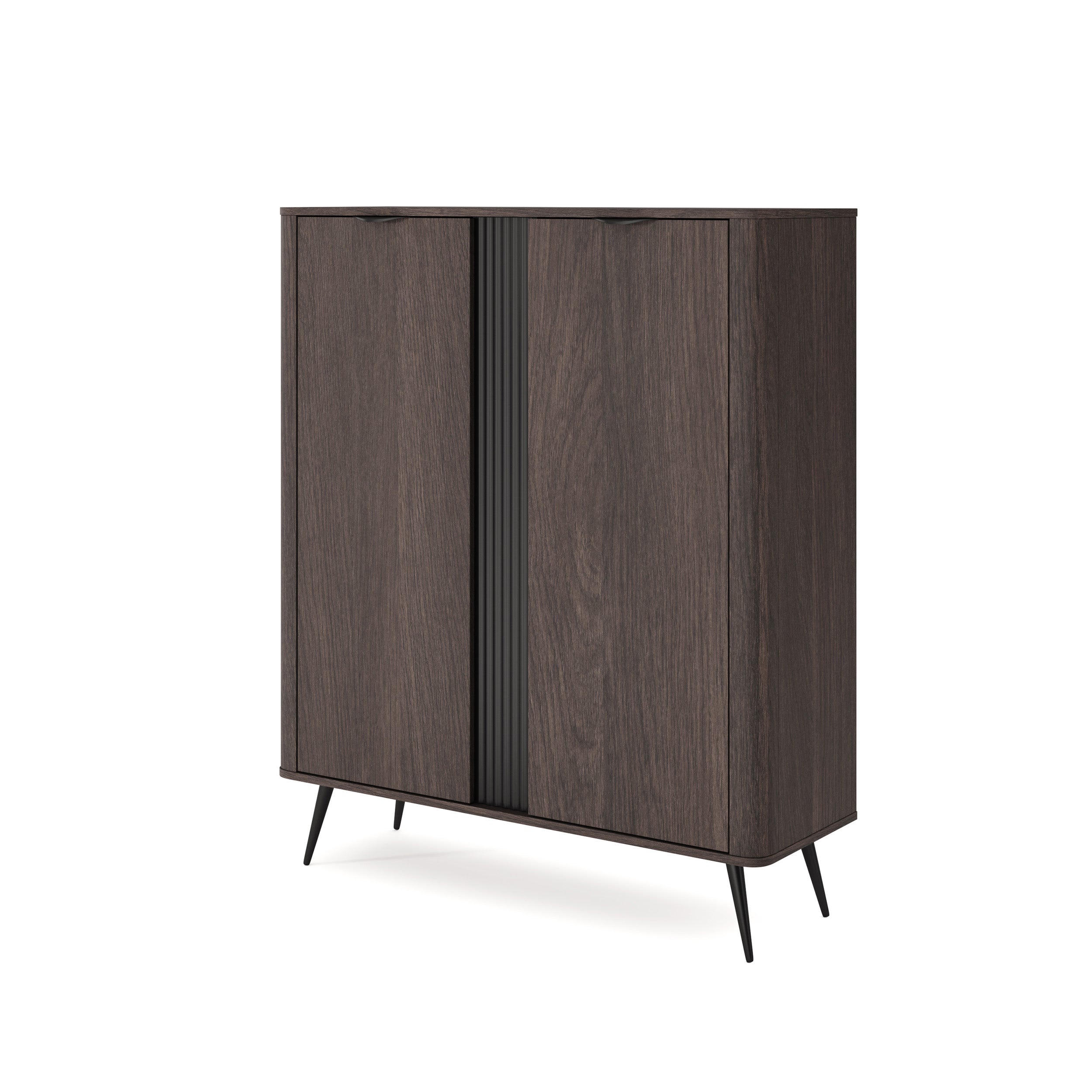 Komoda wysoka 2-drzwiowa 113x134 w stylu soft loft| Velia
