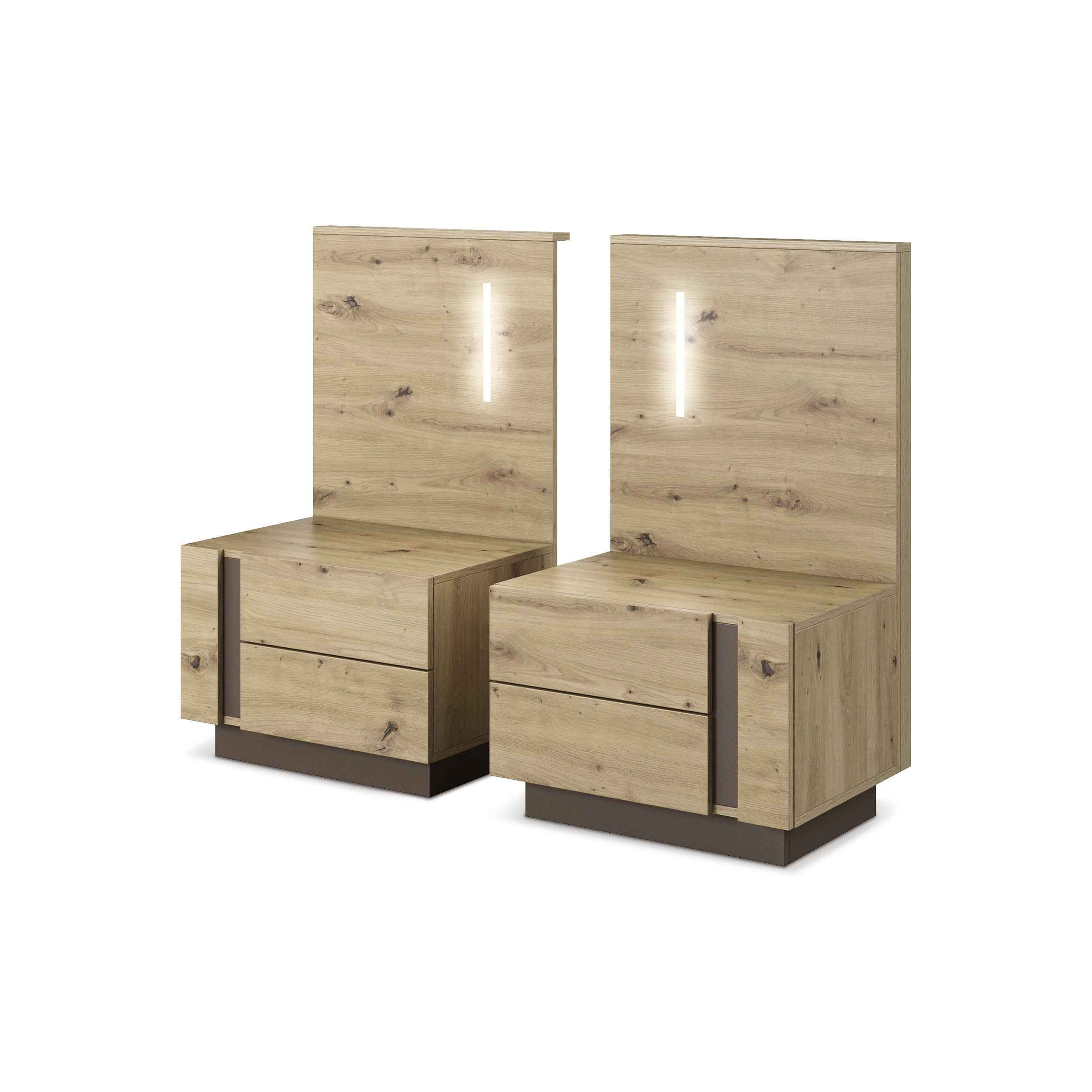Komplet szafek nocnych z szufladami 60x102 cm w stylu nowoczesnym | Armelia