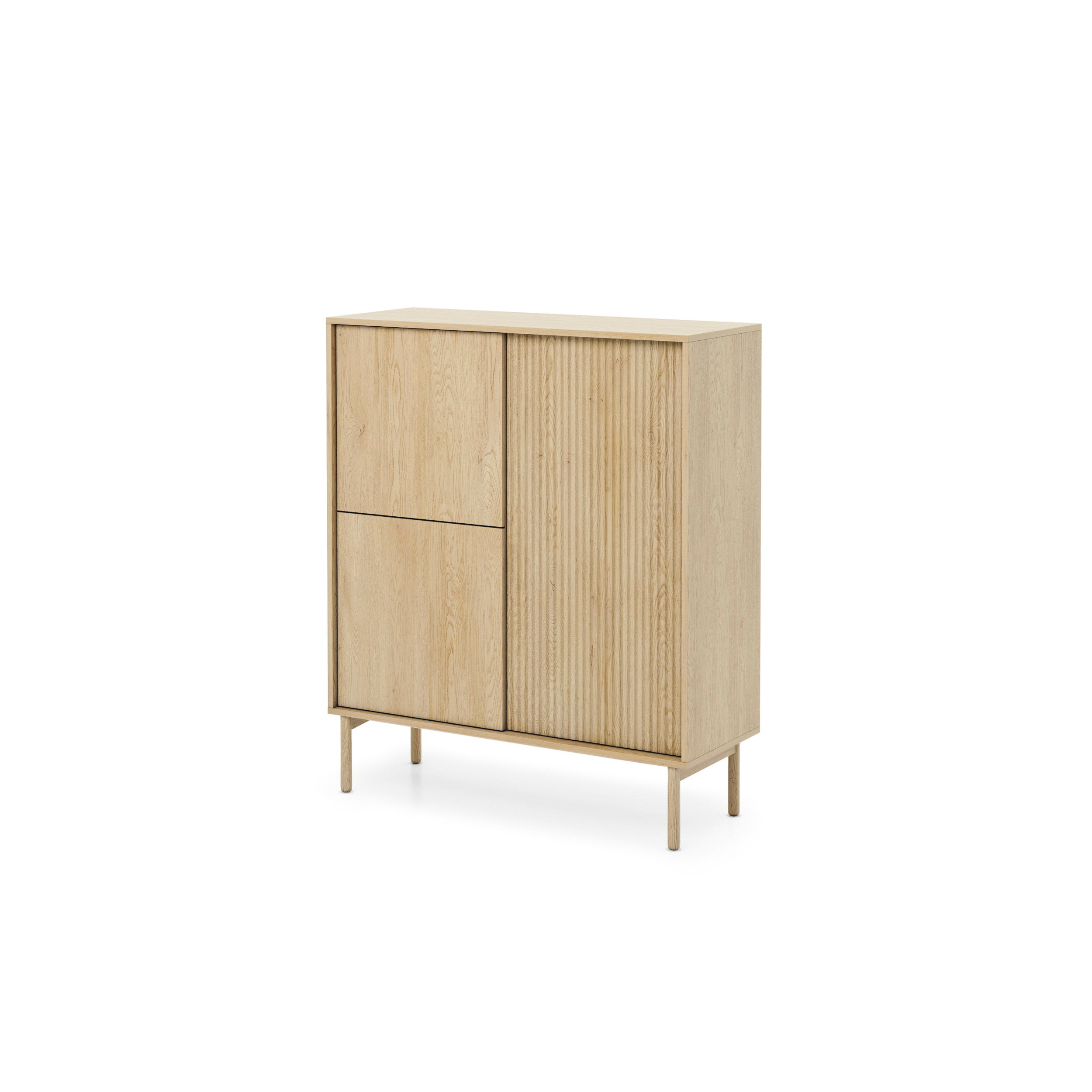 Komoda 3-drzwiowa 104x122 w stylu japandi | Viola