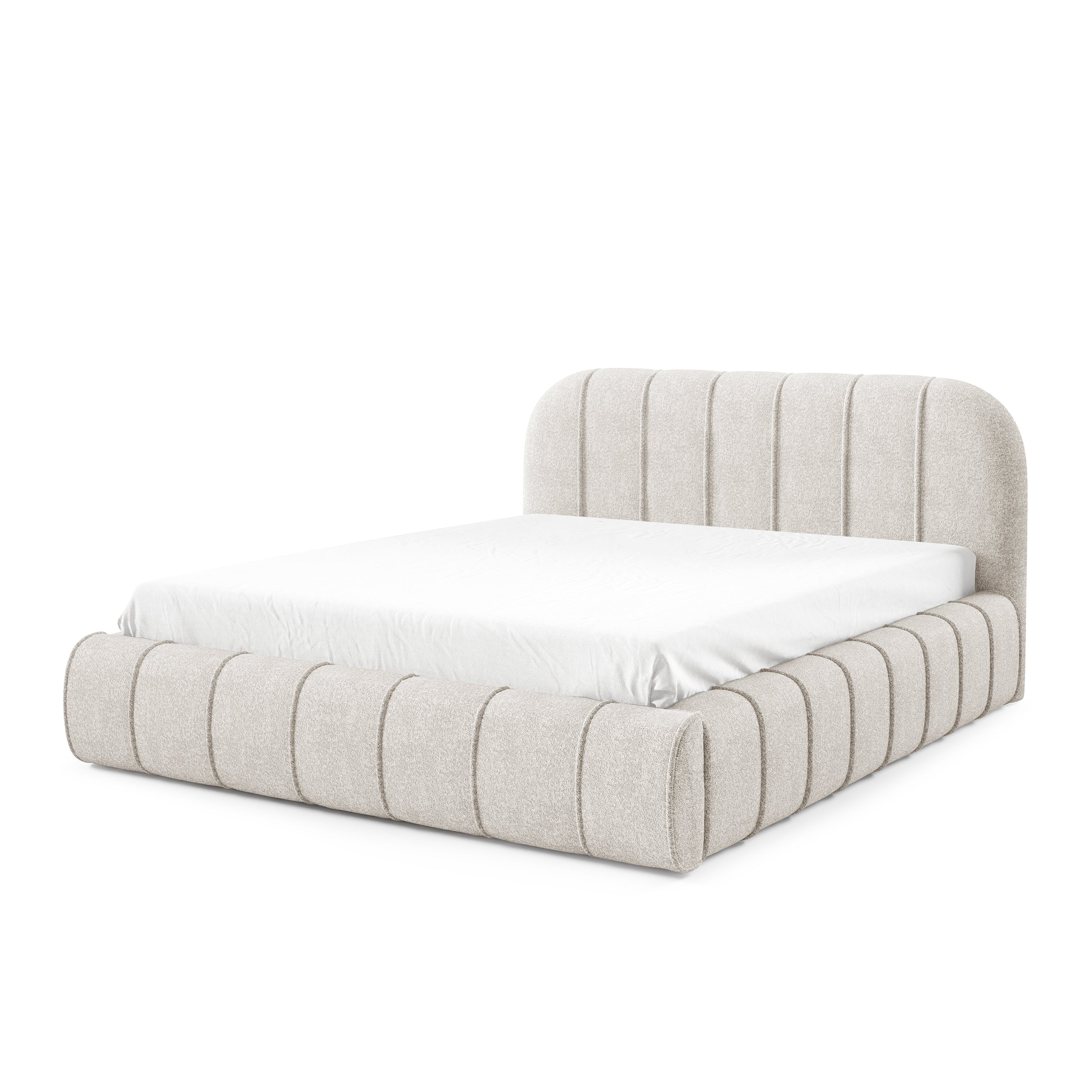 Upholstered bed with storage in a modern style | Apfella