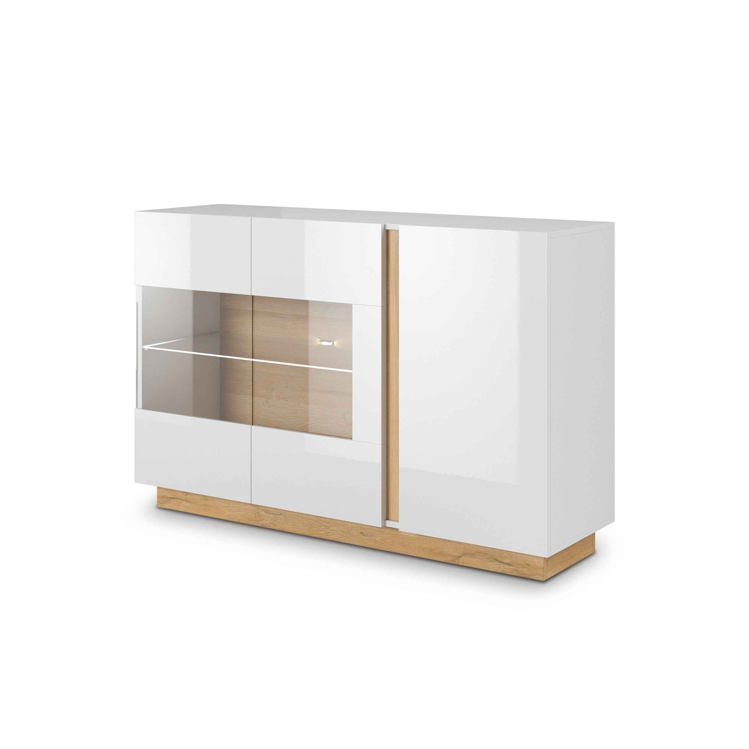 Komoda z witryną 138x91 w stylu nowoczesnym | Armelia