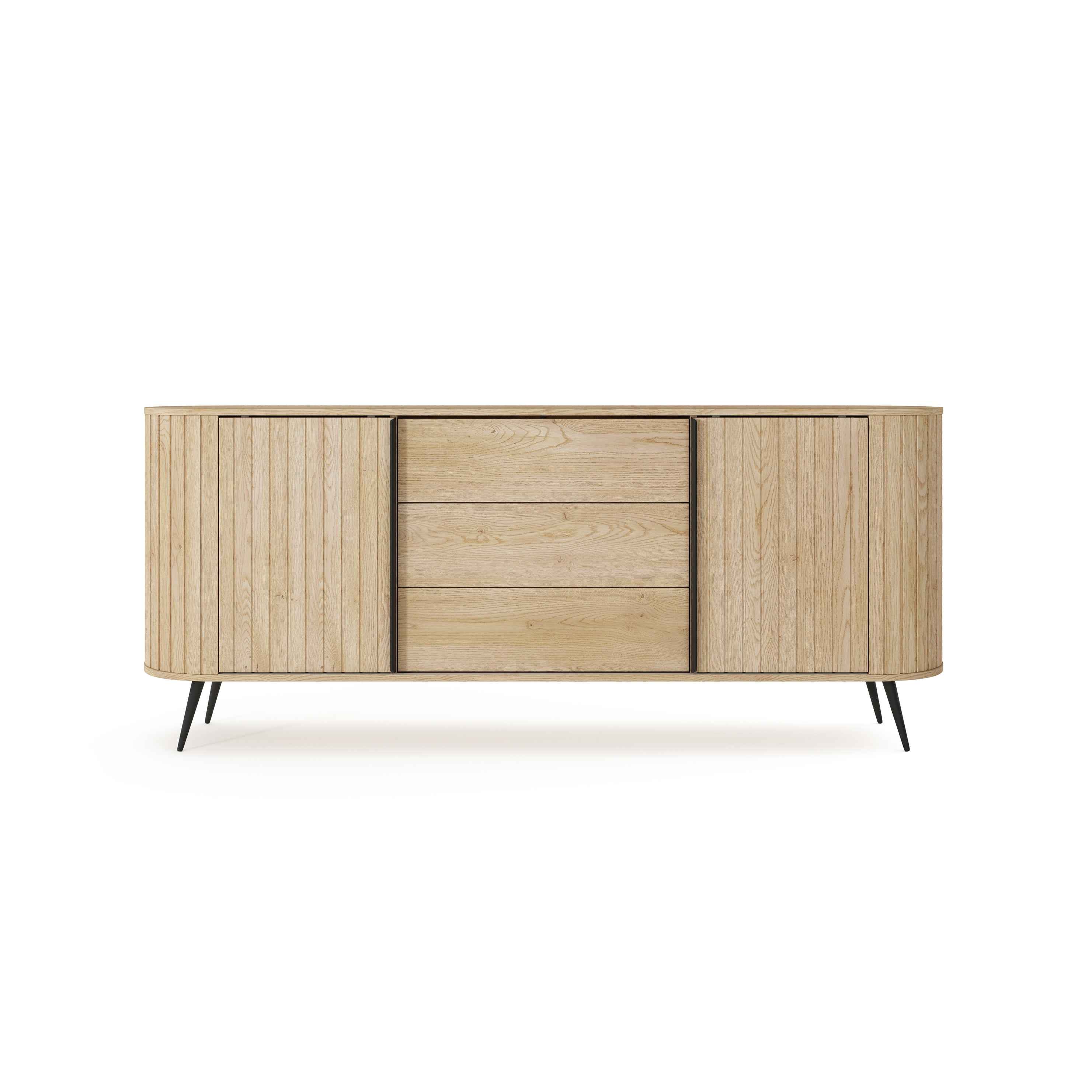 Komoda z drzwiami przesuwnymi i szufladami 196x82 w stylu nowoczesnym| Llovia