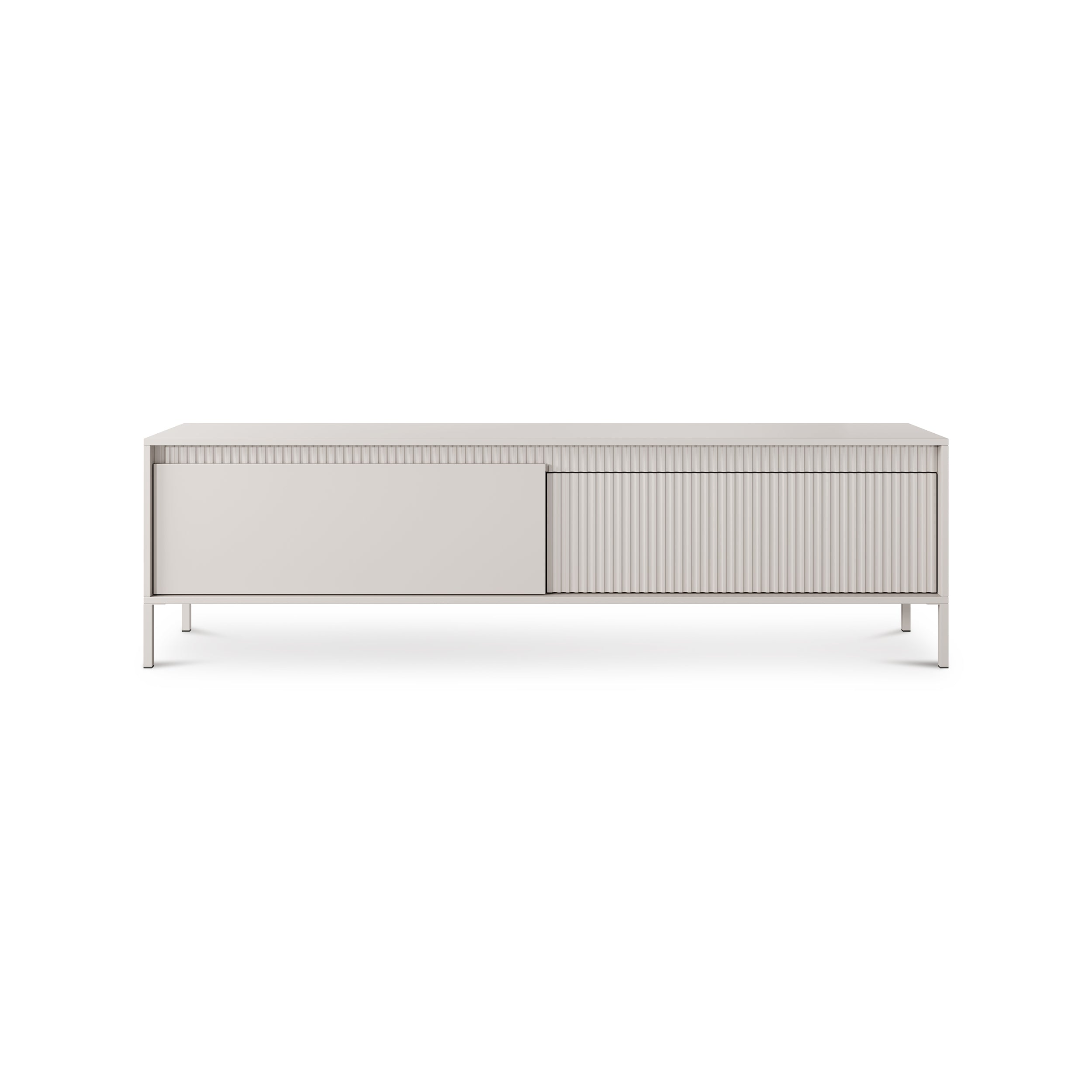 Szafka RTV 2-drzwiowa 187x53 w stylu japandi | Senra