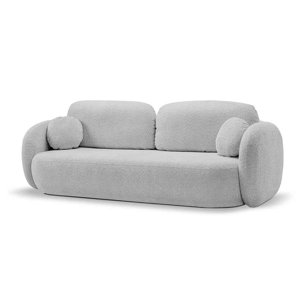 Sofa z funkcją spania 142x200 w stylu nowoczesnym, tkanina Abriamo | OLEMO Stalowy Pył (ABRIAMO 06)