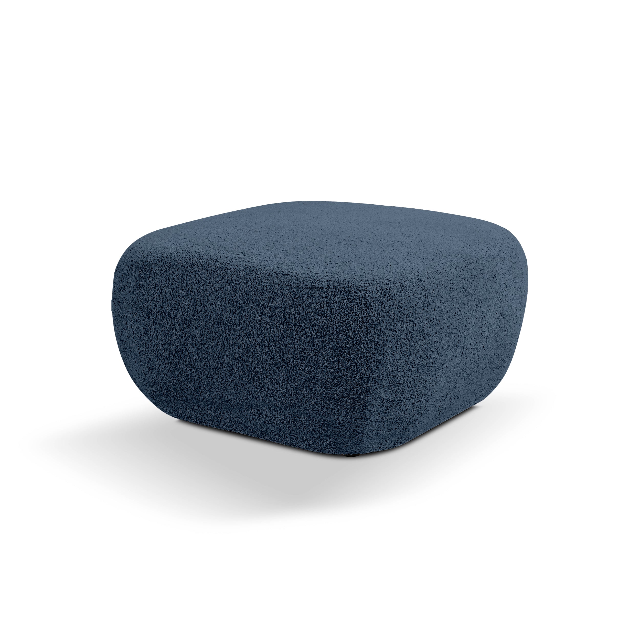 Pufa w stylu organic modern 75×39 cm, tkanina Abriamo | OLEMO Kobaltowy Cień (ABRIAMO 14)