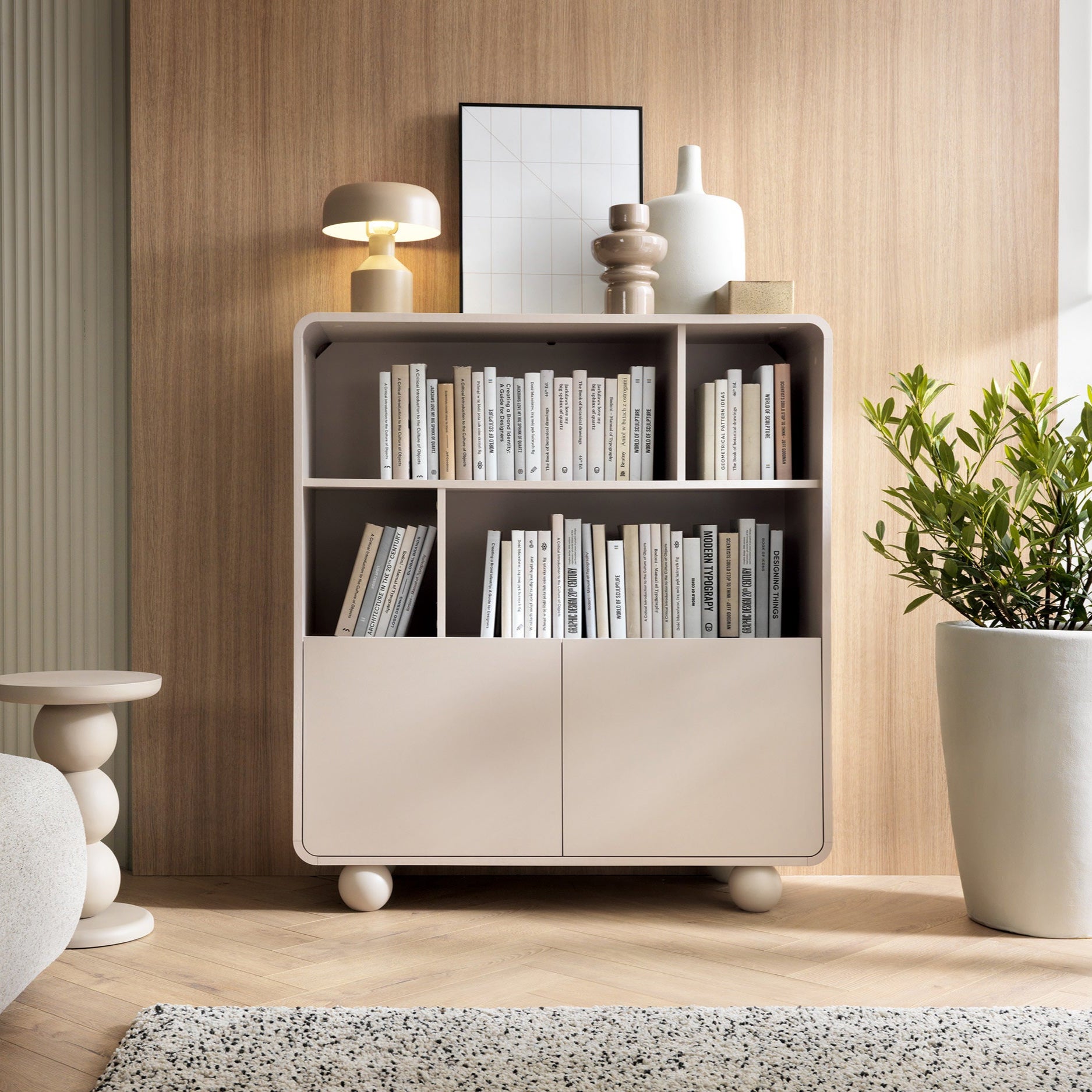 Regał 108x121 w stylu japandi | Ballo