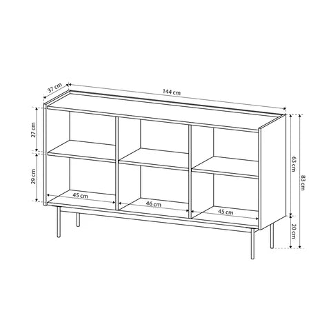 Komoda 144x83 w stylu nowoczesnym | Bema