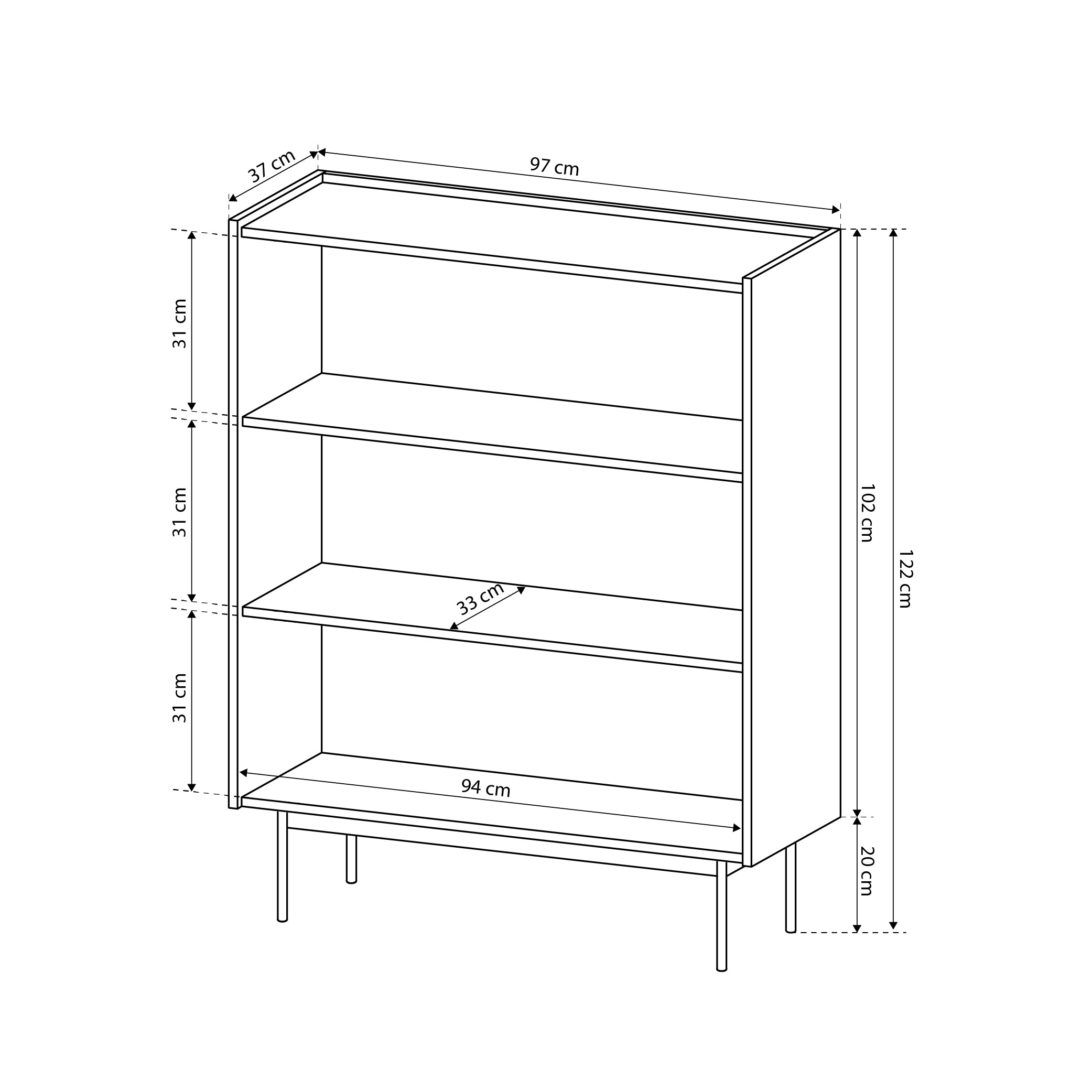 Komoda 97x122 w stylu nowoczesnym | Bema