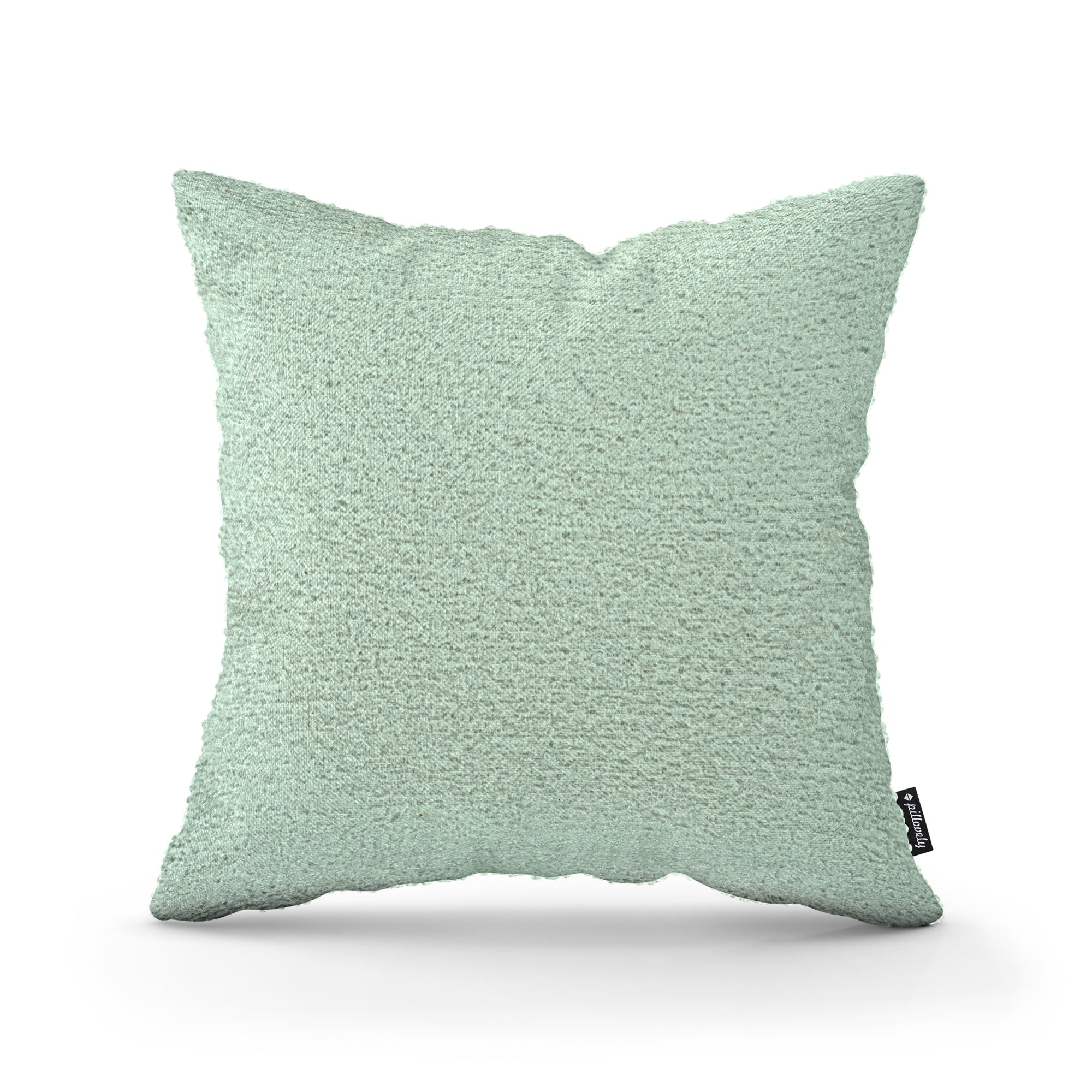Poduszka dekoracyjna 45×45 cm w stylu scandi i japandi, tkanina Coral | Baranek Pastelowa Zieleń (CORAL 55)