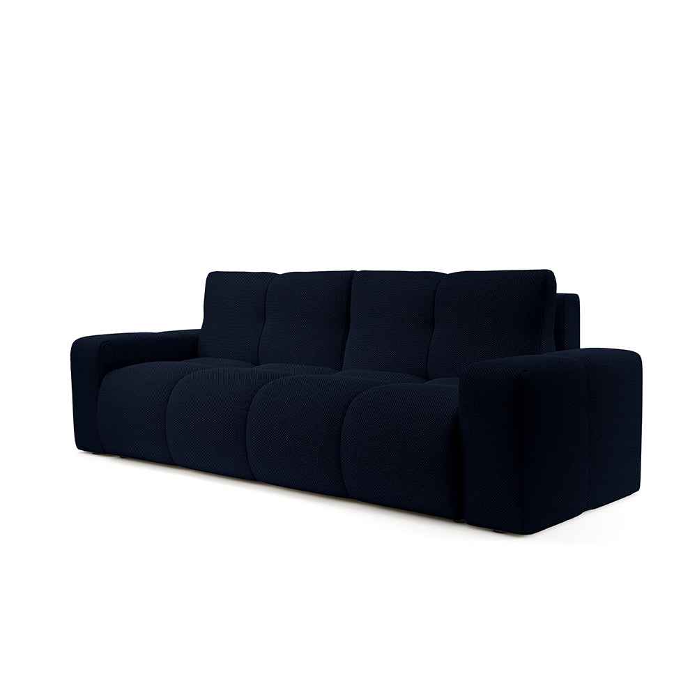 Sofa 3-osobowa z funkcją spania 149x200 z pojemnikiem w stylu nowoczesnym | SOSO Nocny Atrament (CURIO 79)