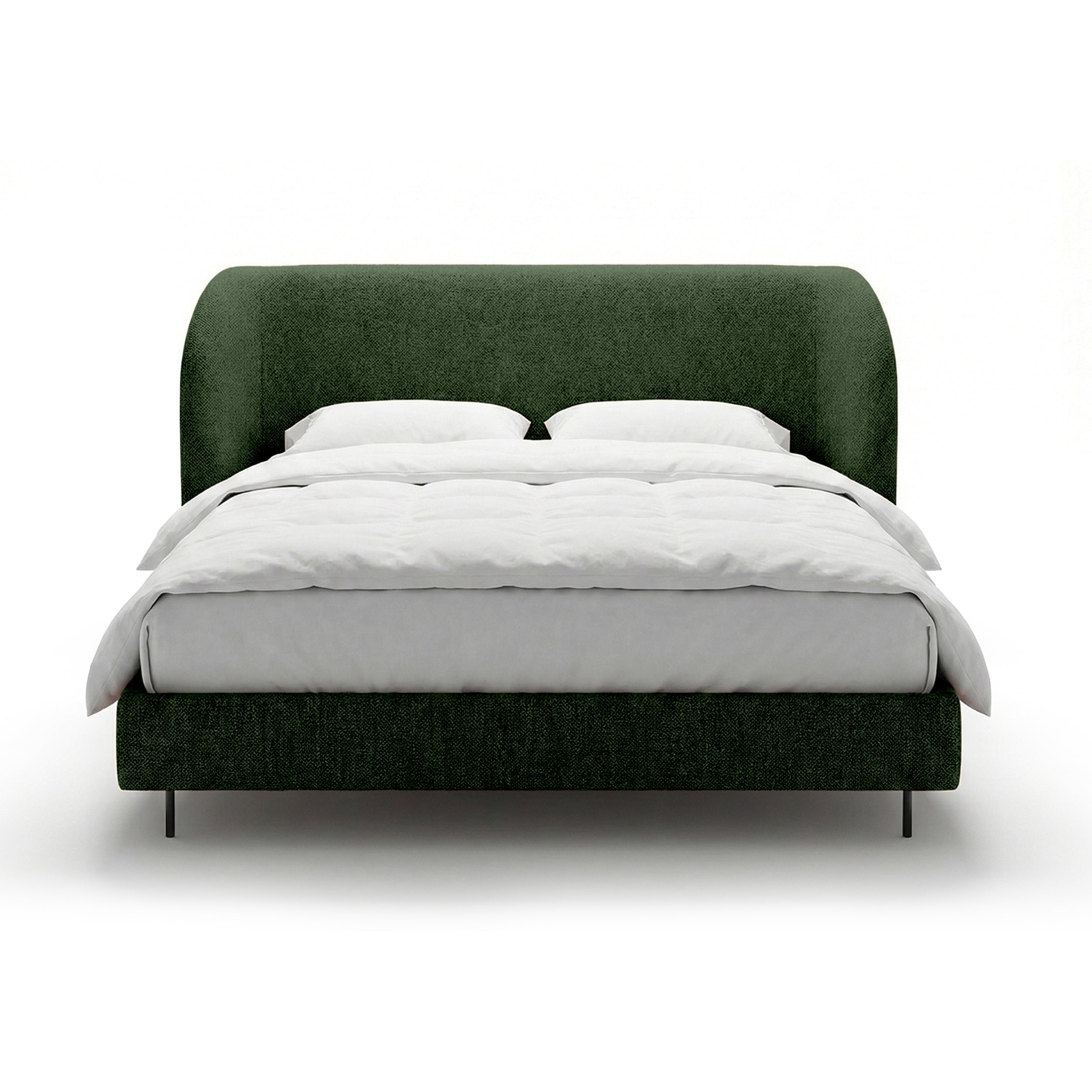 Upholstered bed with a smooth headboard in a minimalist style | Dorida
