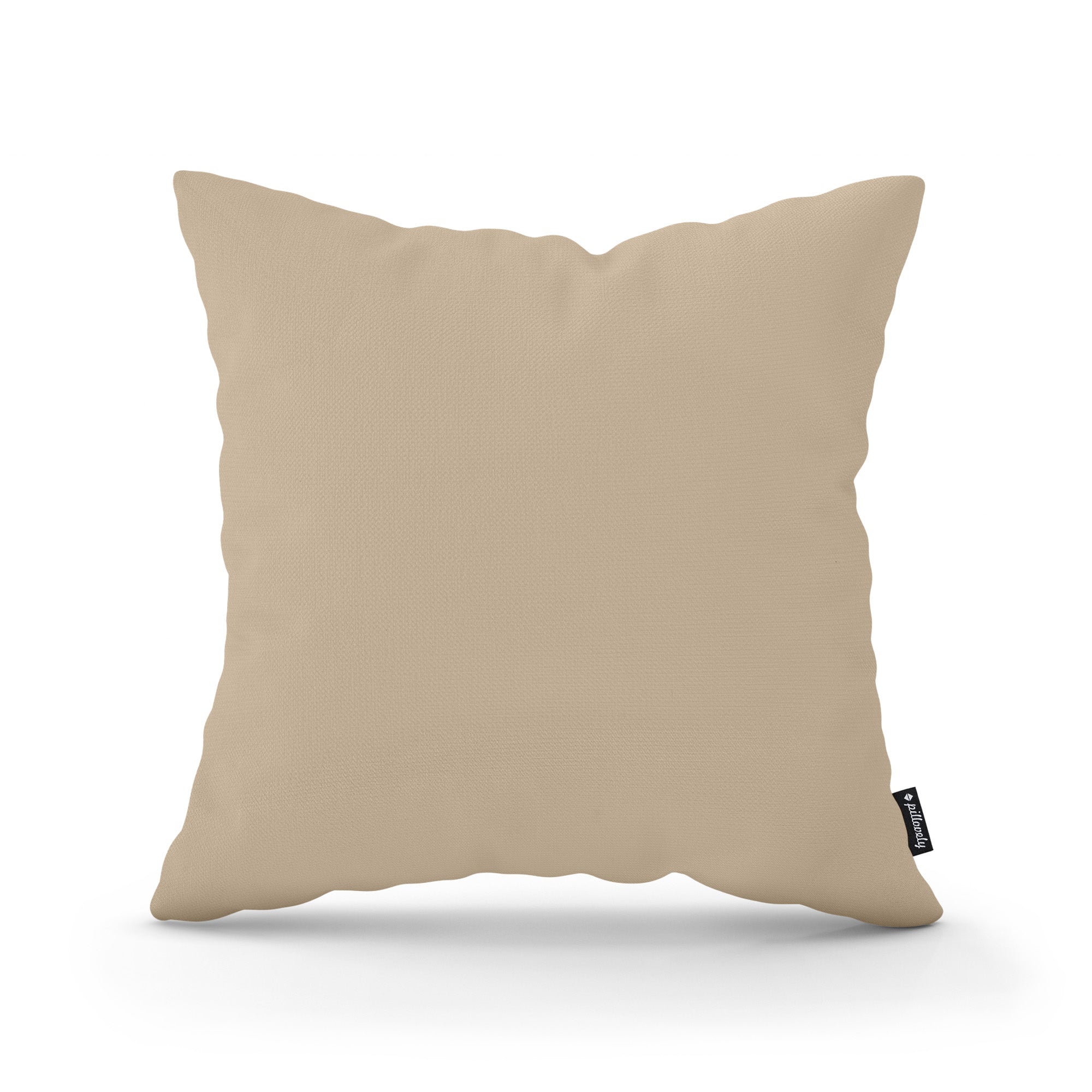 Poduszka dekoracyjna 45×45 cm w stylu minimalistycznym | Gładka Piaskowy Len (KRONOS 35)