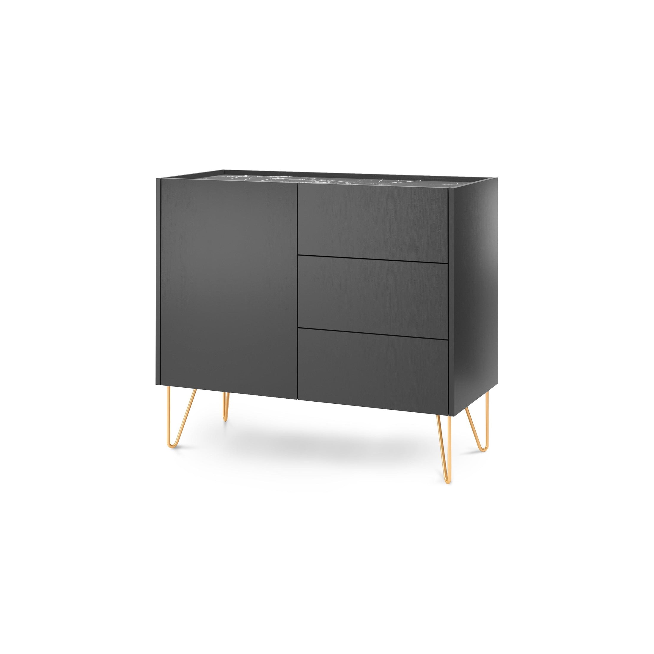 Komoda 97x83 w stylu glamour | Ballada
