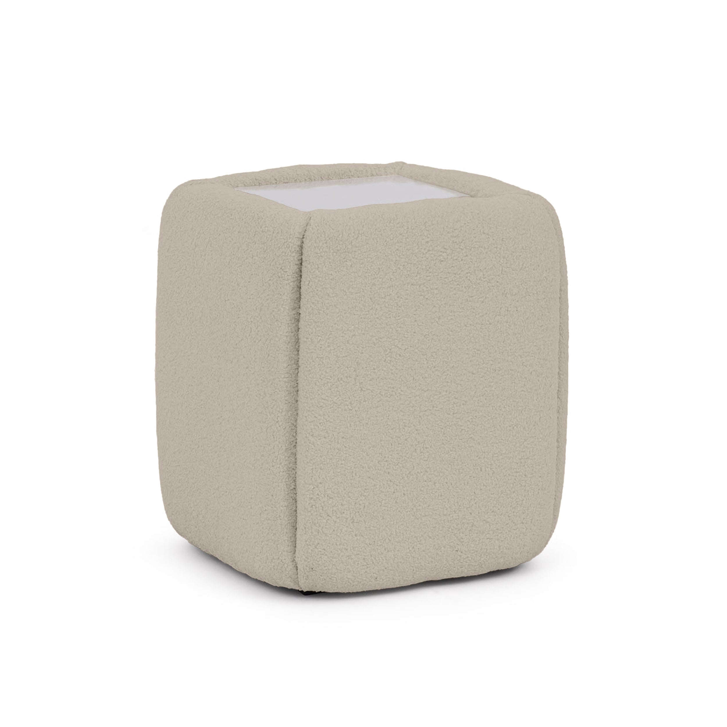 Stolik nocny 50x55 bez szuflad w stylu minimalistycznym | Neria Piaskowy Len (LAMBI 05)