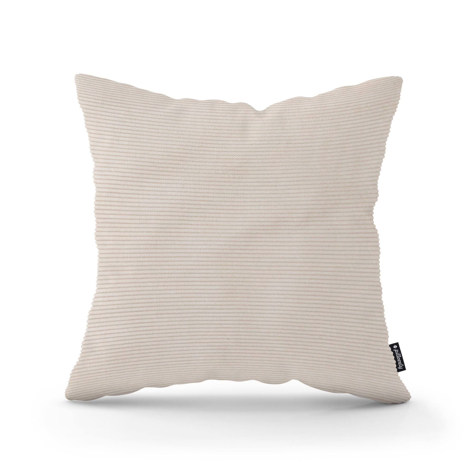 Poduszka dekoracyjna 45×45 cm w stylu scandi i boho | Sztruks Lniany Popiół (ONTARIO 02)