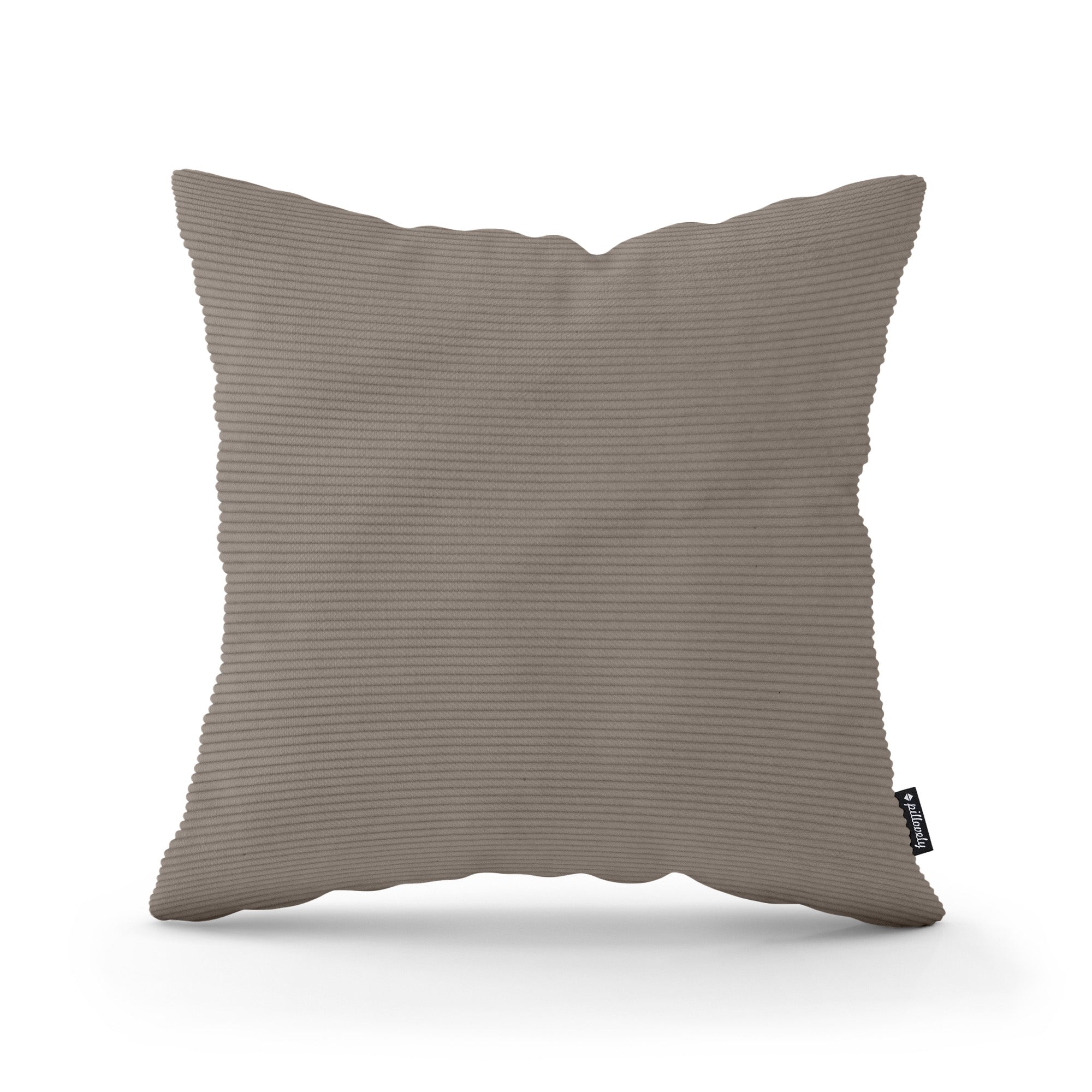 Poduszka dekoracyjna 45×45 cm w stylu scandi i boho | Sztruks Taupe Orzechowy (ONTARIO 03)
