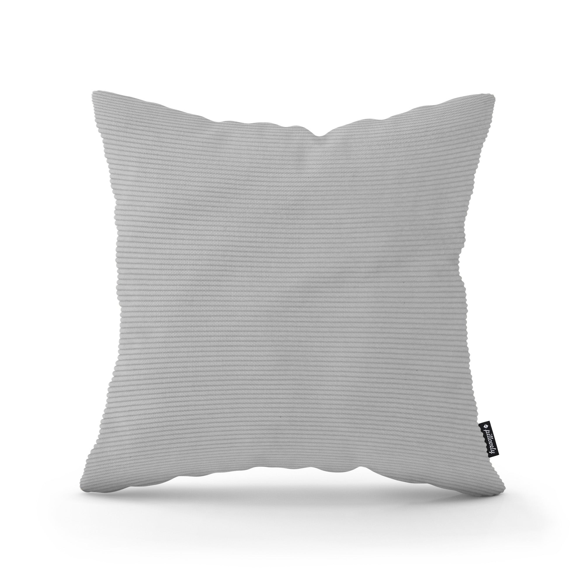 Poduszka dekoracyjna 45×45 cm w stylu scandi i boho | Sztruks Platynowy Popiół (ONTARIO 14)