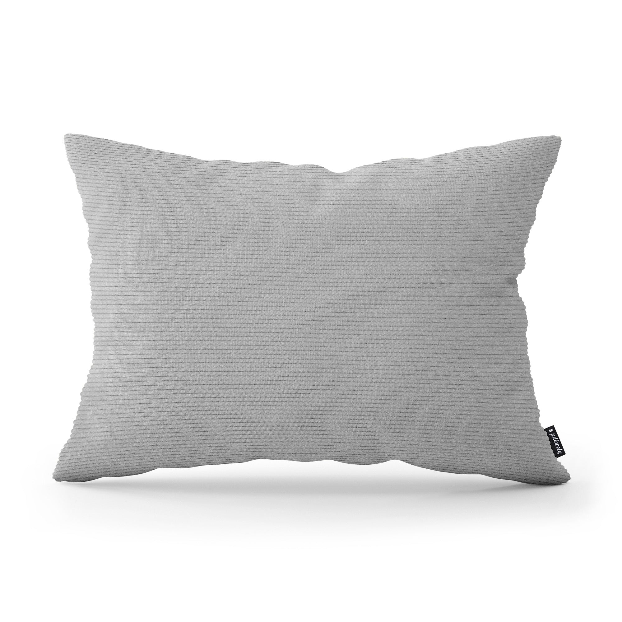 Poduszka dekoracyjna 40×55 cm do salonu w stylu loft | Sztruks Platynowy Popiół (ONTARIO 14)