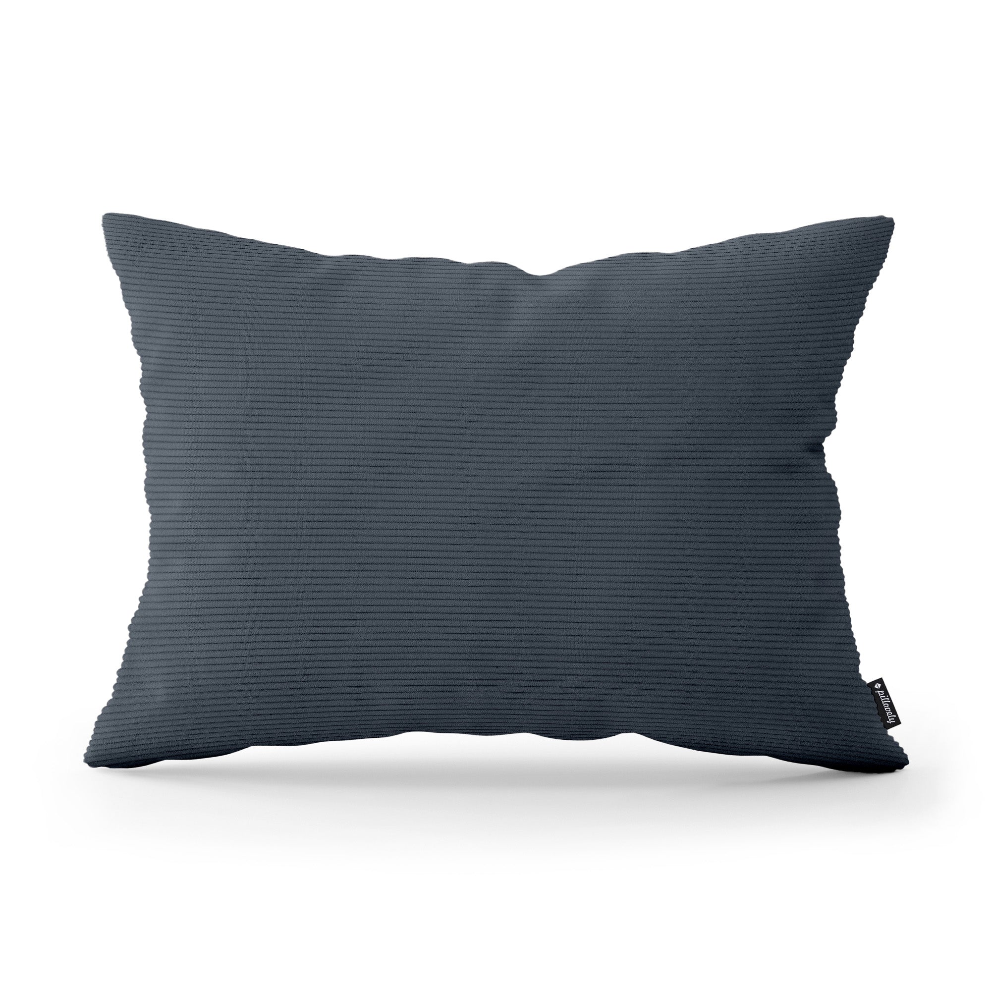 Poduszka dekoracyjna 40×55 cm do salonu w stylu loft | Sztruks Czarny Grafit (ONTARIO 20)