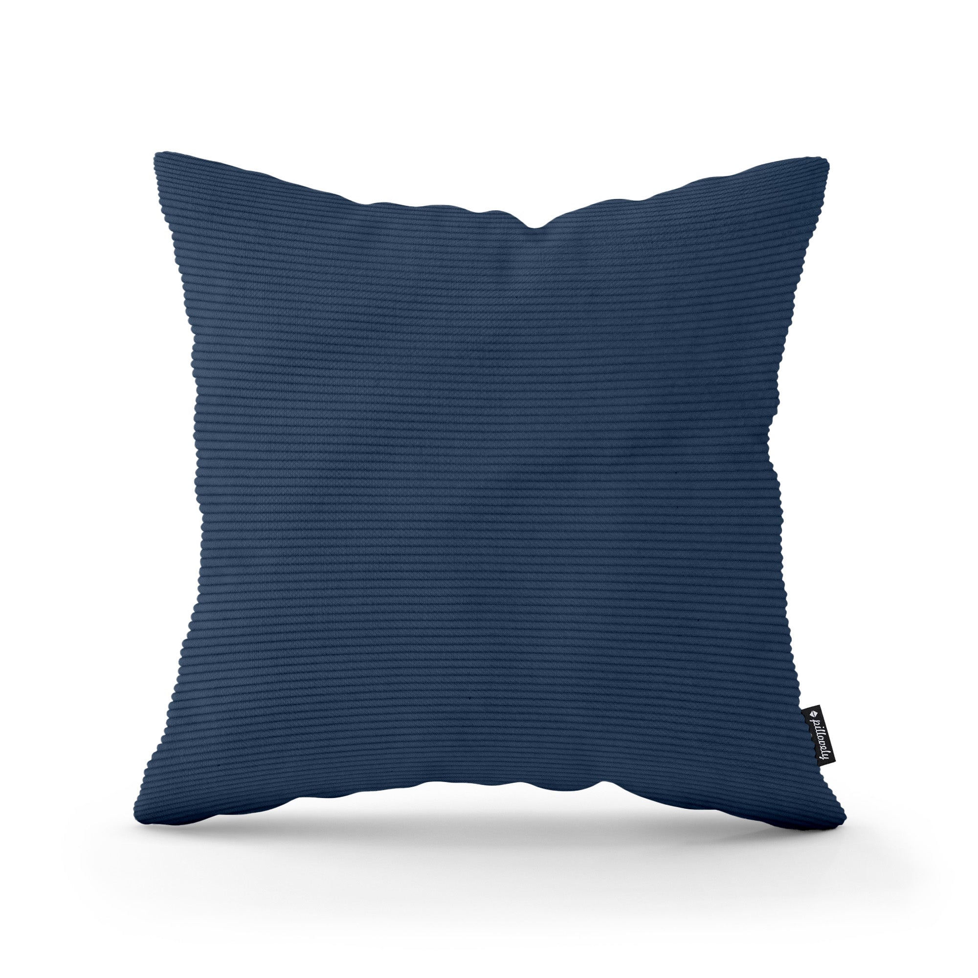Poduszka dekoracyjna 45×45 cm w stylu scandi i boho | Sztruks Granatowy Cień (ONTARIO 26)