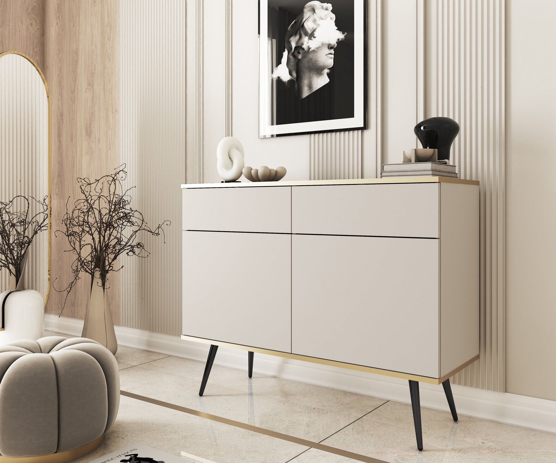 Komoda 107x85 w stylu glamour | Meva