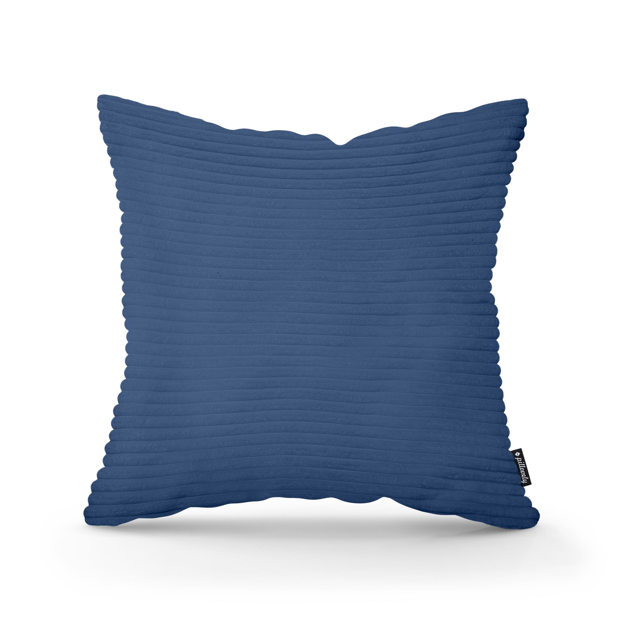 Poduszka dekoracyjna 45×45 cm w stylu scandi i boho | Szeroki Sztruks Granatowy Grafit (POSO 05)