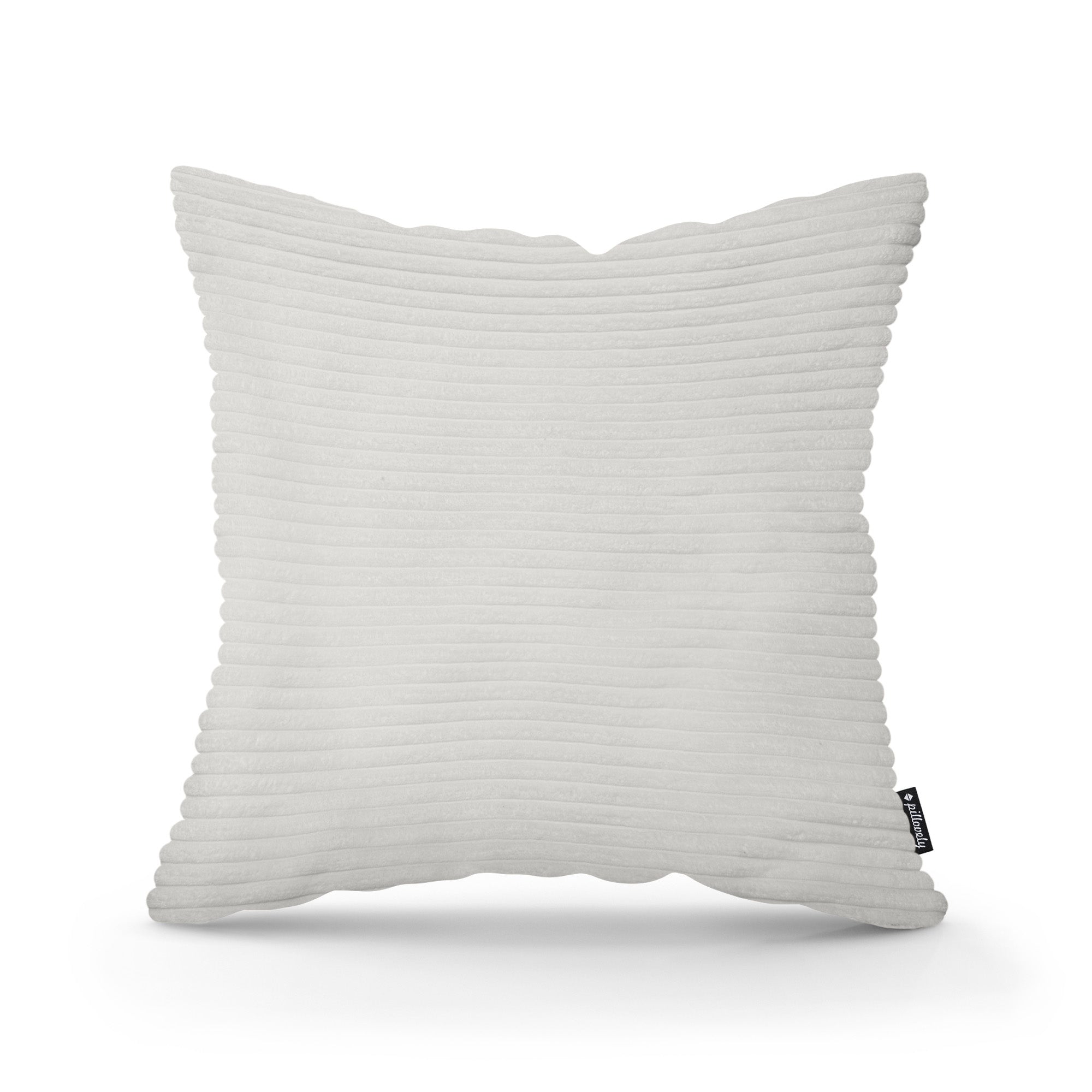 Poduszka dekoracyjna 45×45 cm w stylu scandi i boho | Szeroki Sztruks Lniany Krem (POSO 100)