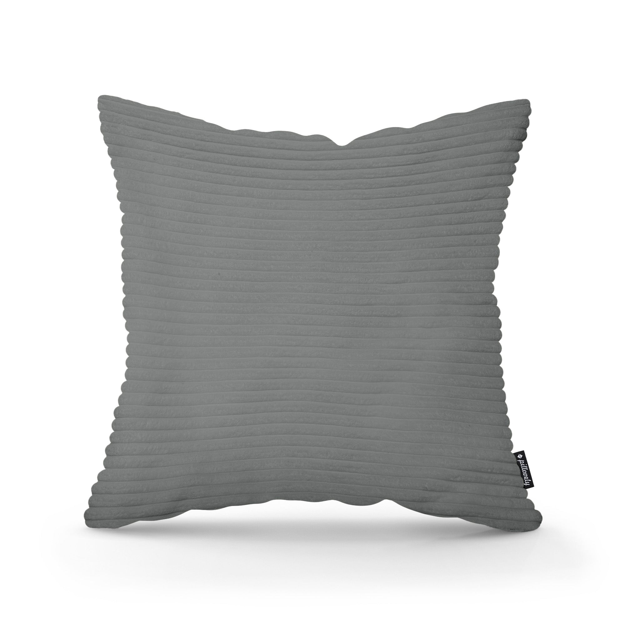 Poduszka dekoracyjna 45×45 cm w stylu scandi i boho | Szeroki Sztruks Cynk (POSO 115)