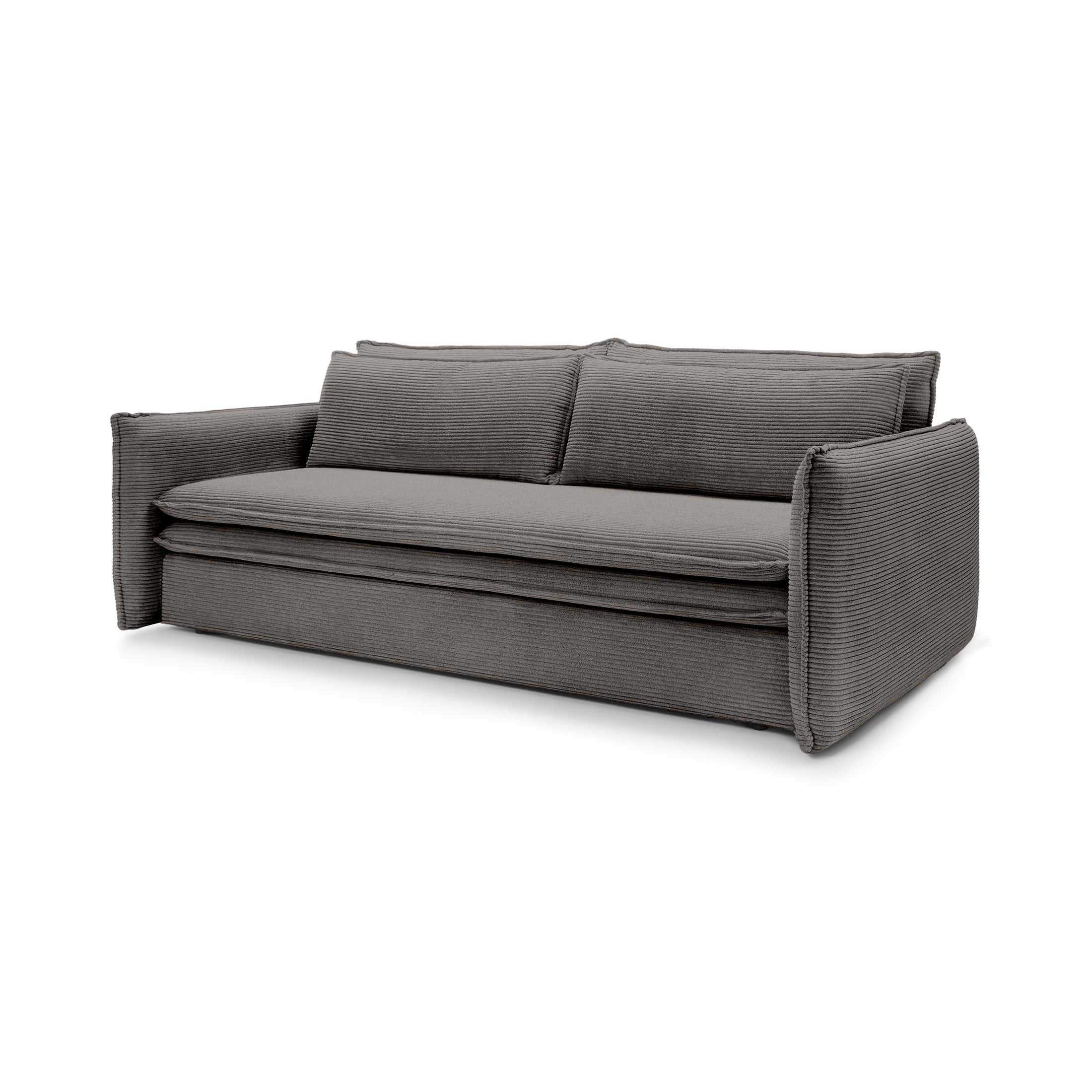 Sofa Modułowa z Funkcją Spania Lily Brązowy Grafit