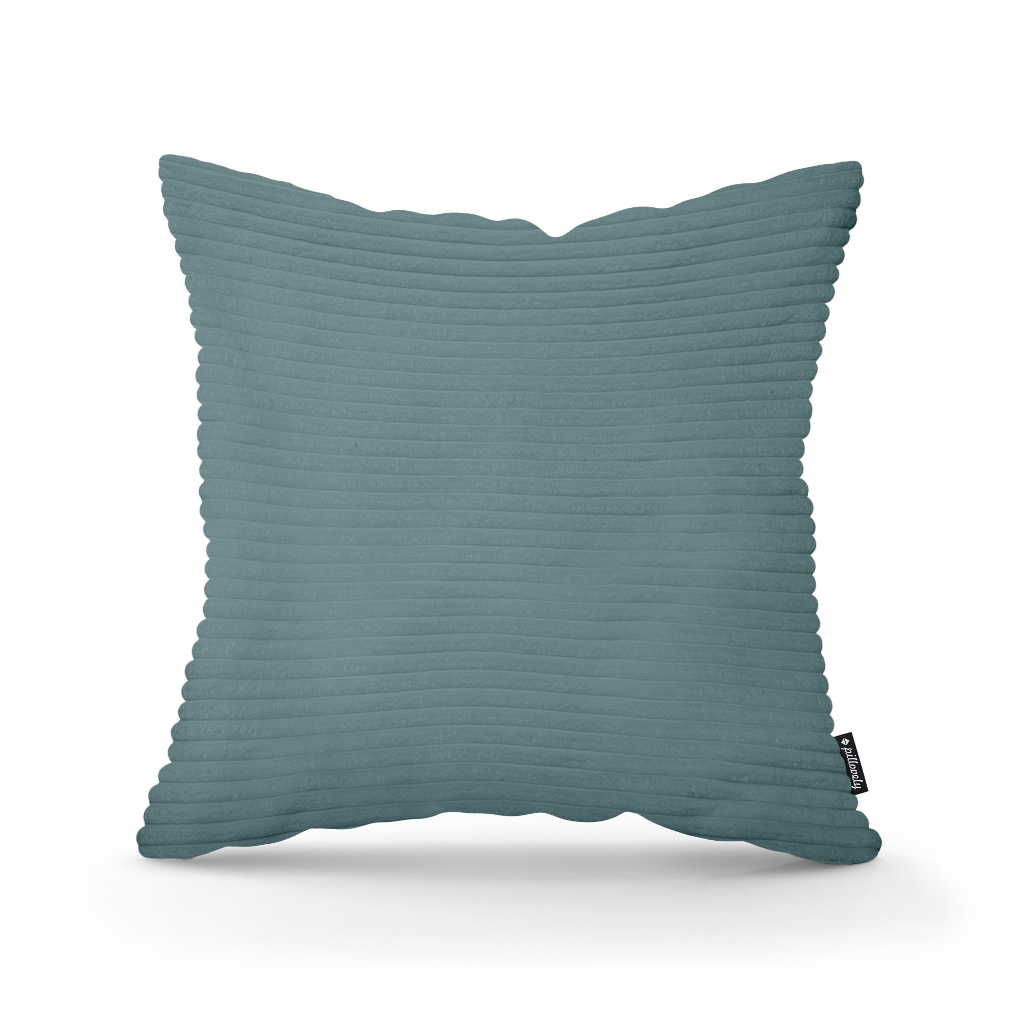 Poduszka dekoracyjna 45×45 cm w stylu scandi i boho | Szeroki Sztruks Głęboki Grafit (POSO 125)