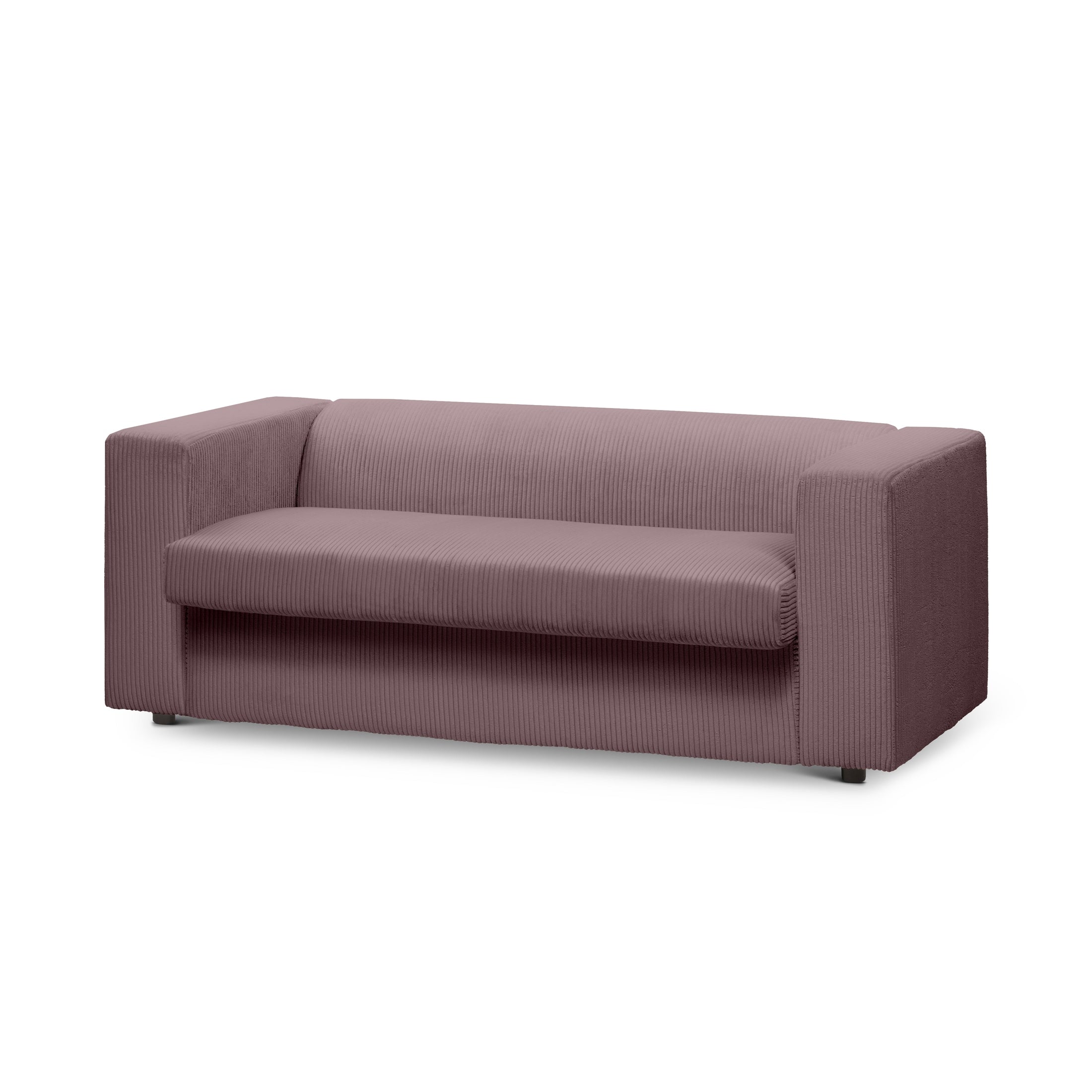 Sofa 2-osobowa z funkcją spania July Przykurzony Różany Brąz