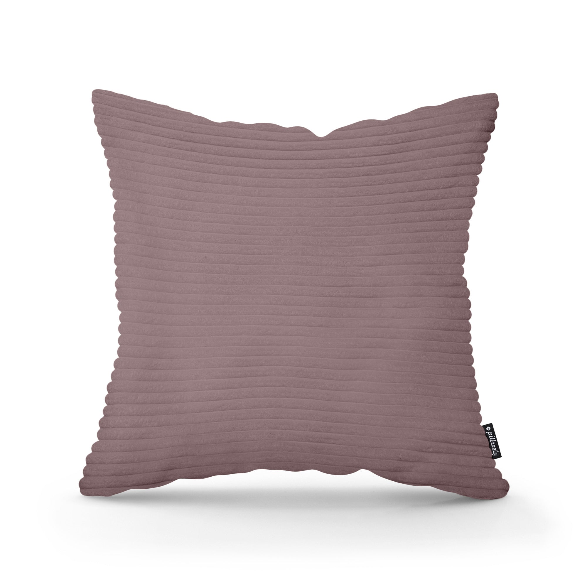 Poduszka dekoracyjna 45×45 cm w stylu scandi i boho | Szeroki Sztruks Przykurzony Różany Brąz (POSO 130)