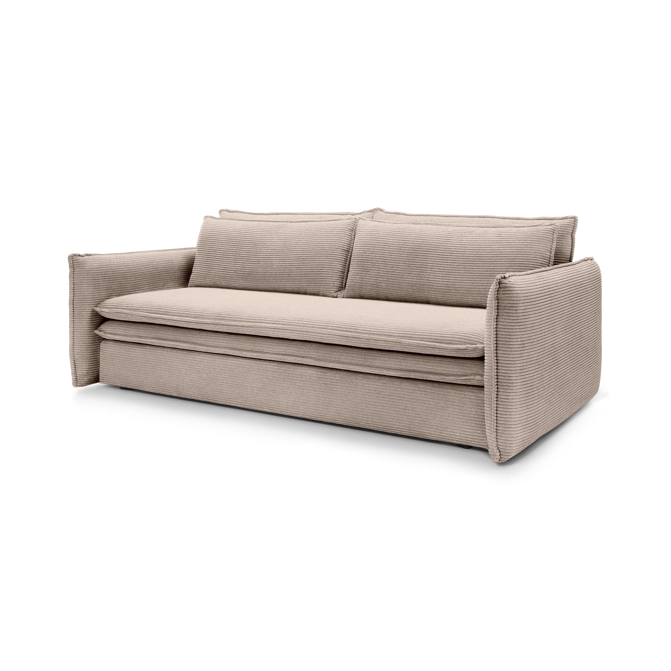 Sofa Modułowa z Funkcją Spania Lily Płowe Szkło