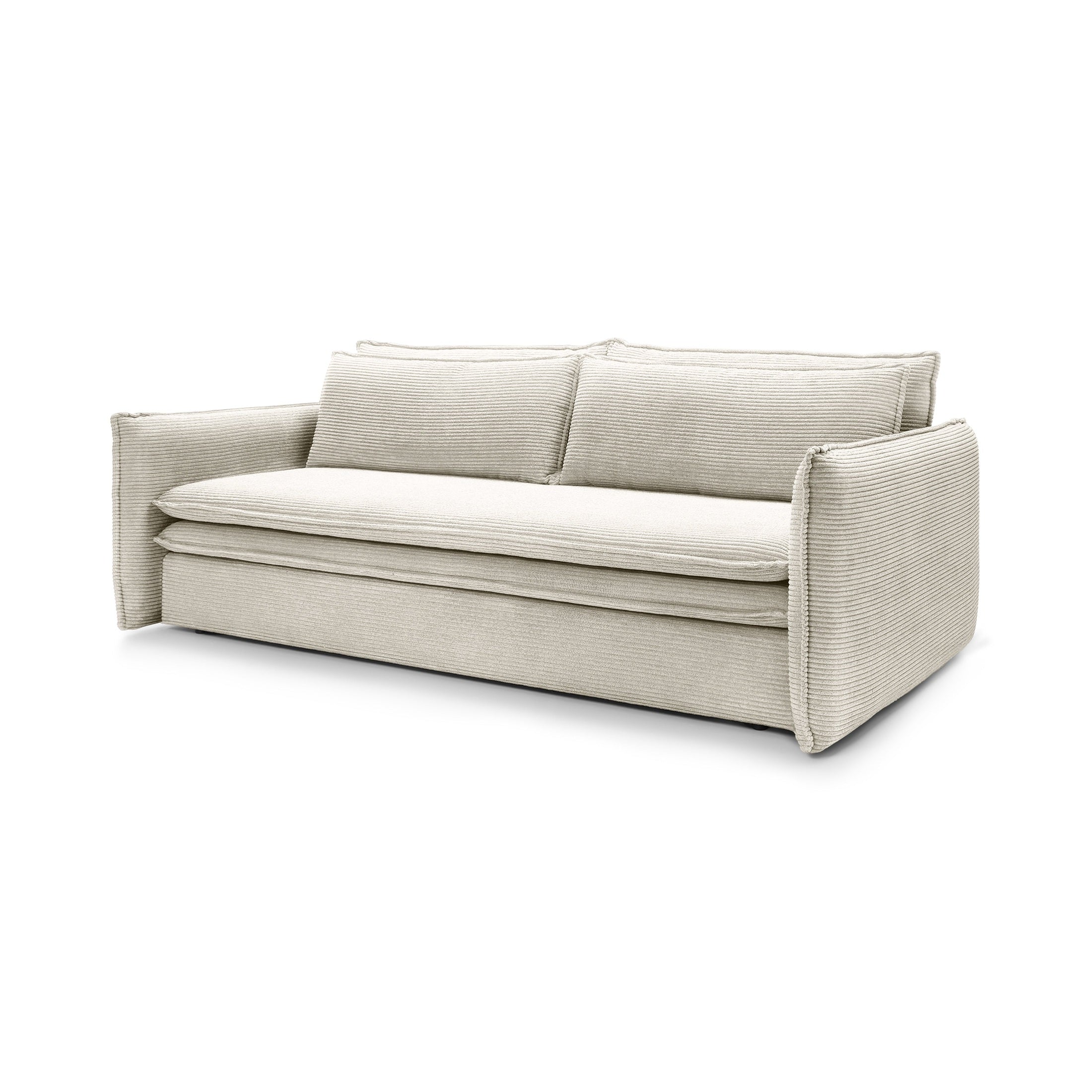 Sofa z spania 140x200 i pojemnikiem | Lily Porcelanowy Beż (POSO 38)