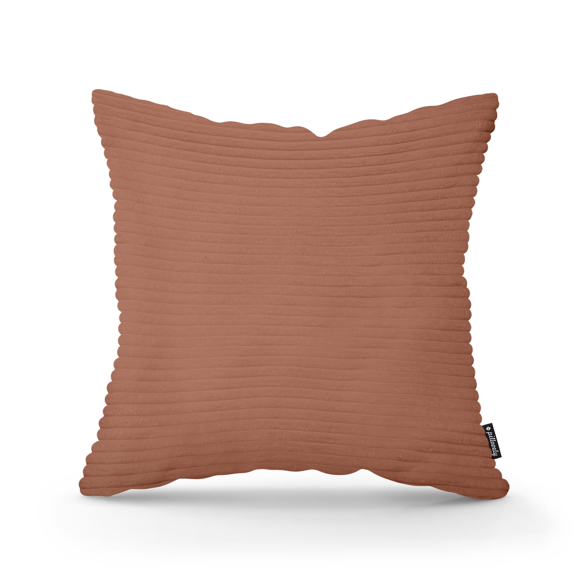 Poduszka dekoracyjna 45×45 cm w stylu scandi i boho | Szeroki Sztruks Cynamon (POSO 41)
