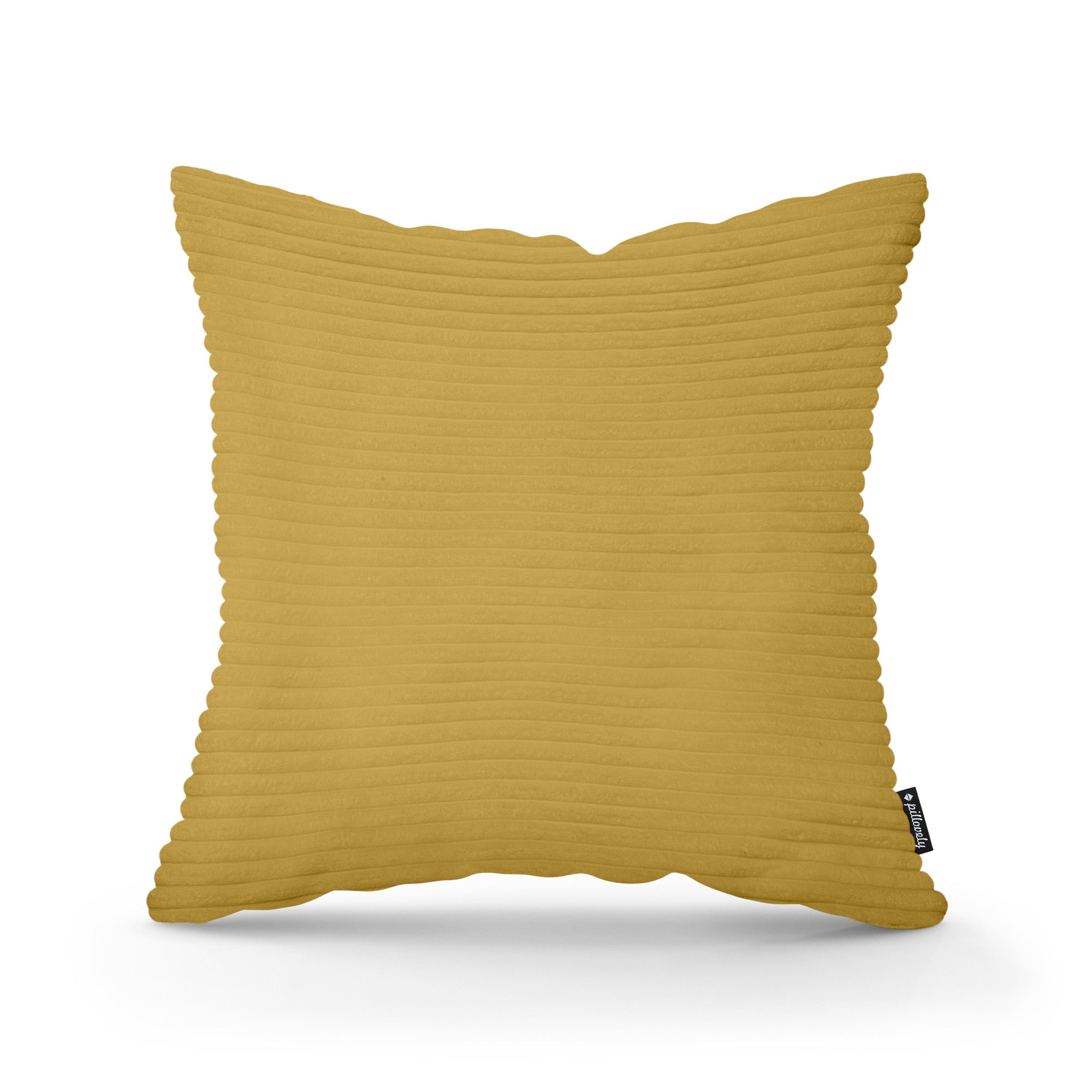 Poduszka dekoracyjna 45×45 cm w stylu scandi i boho | Szeroki Sztruks Miodowy Dąb (POSO 43)