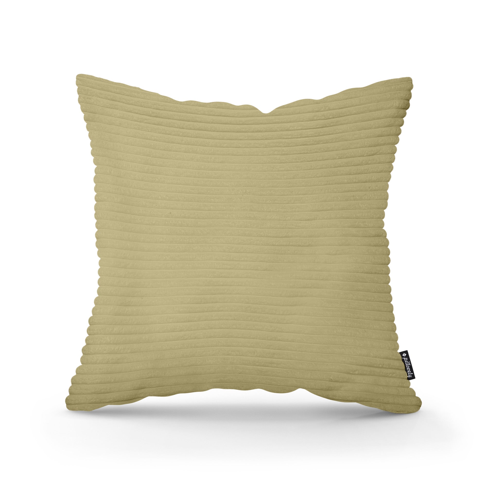 Poduszka dekoracyjna 45×45 cm w stylu scandi i boho | Szeroki Sztruks Oliwka (POSO 44)