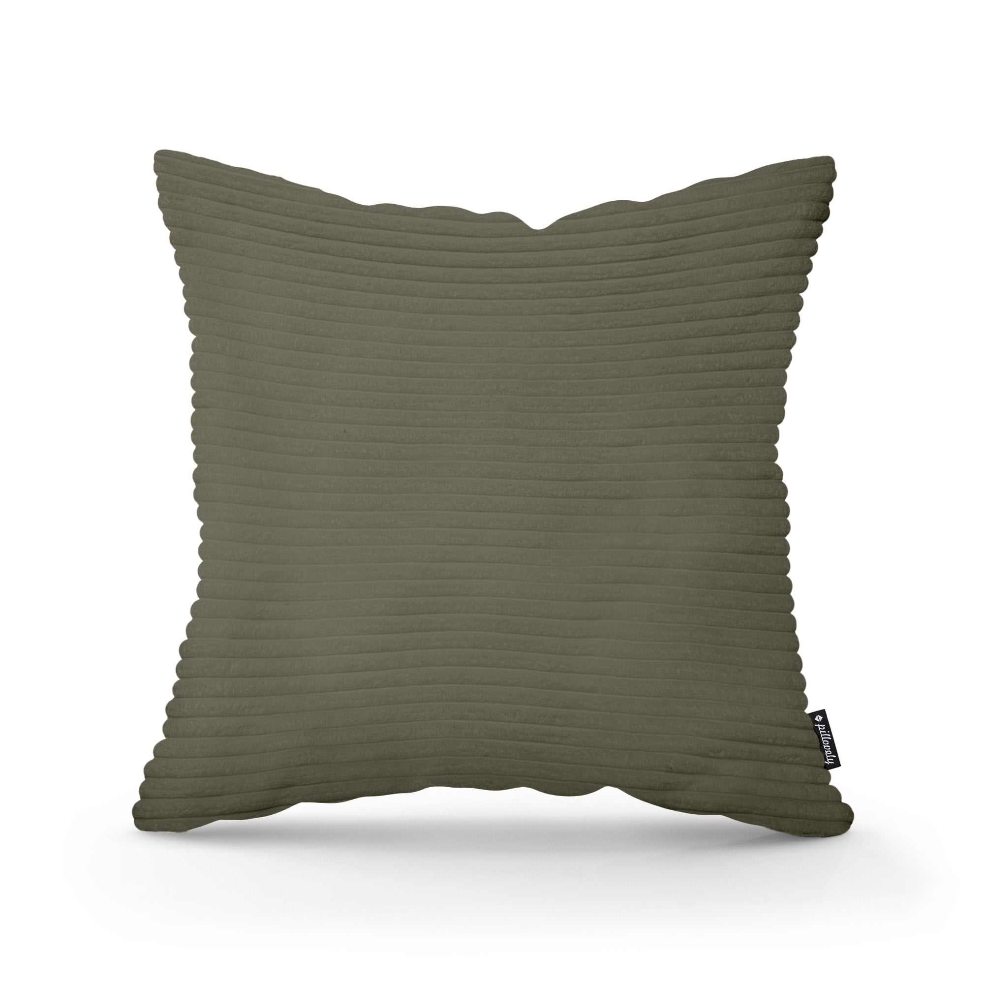 Poduszka dekoracyjna 45×45 cm w stylu scandi i boho | Szeroki Sztruks Zielony Dąb (POSO 46)