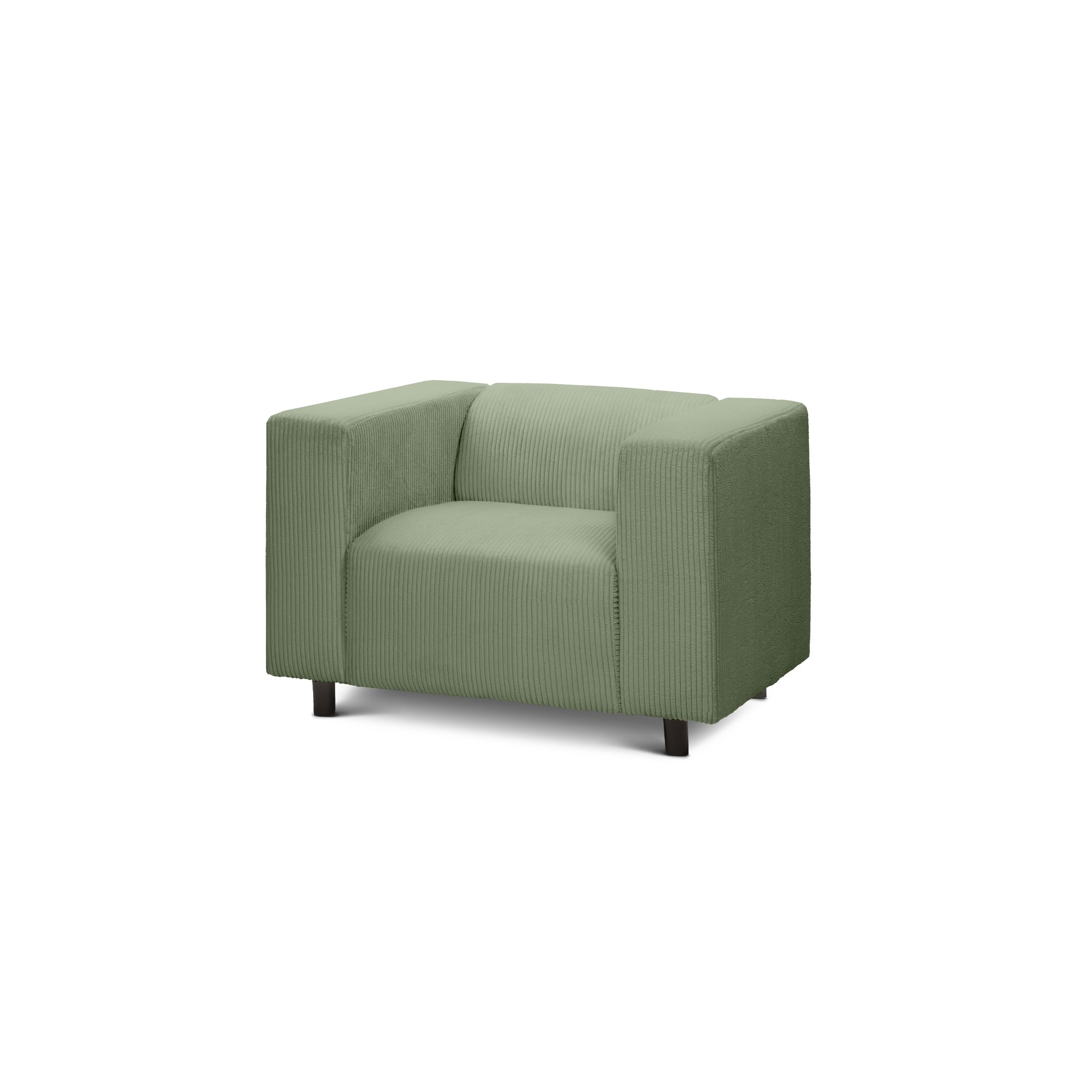 Fotel 95 cm do relaksu w stylu skandynawskim | July Szarozieleń (POSO 47)