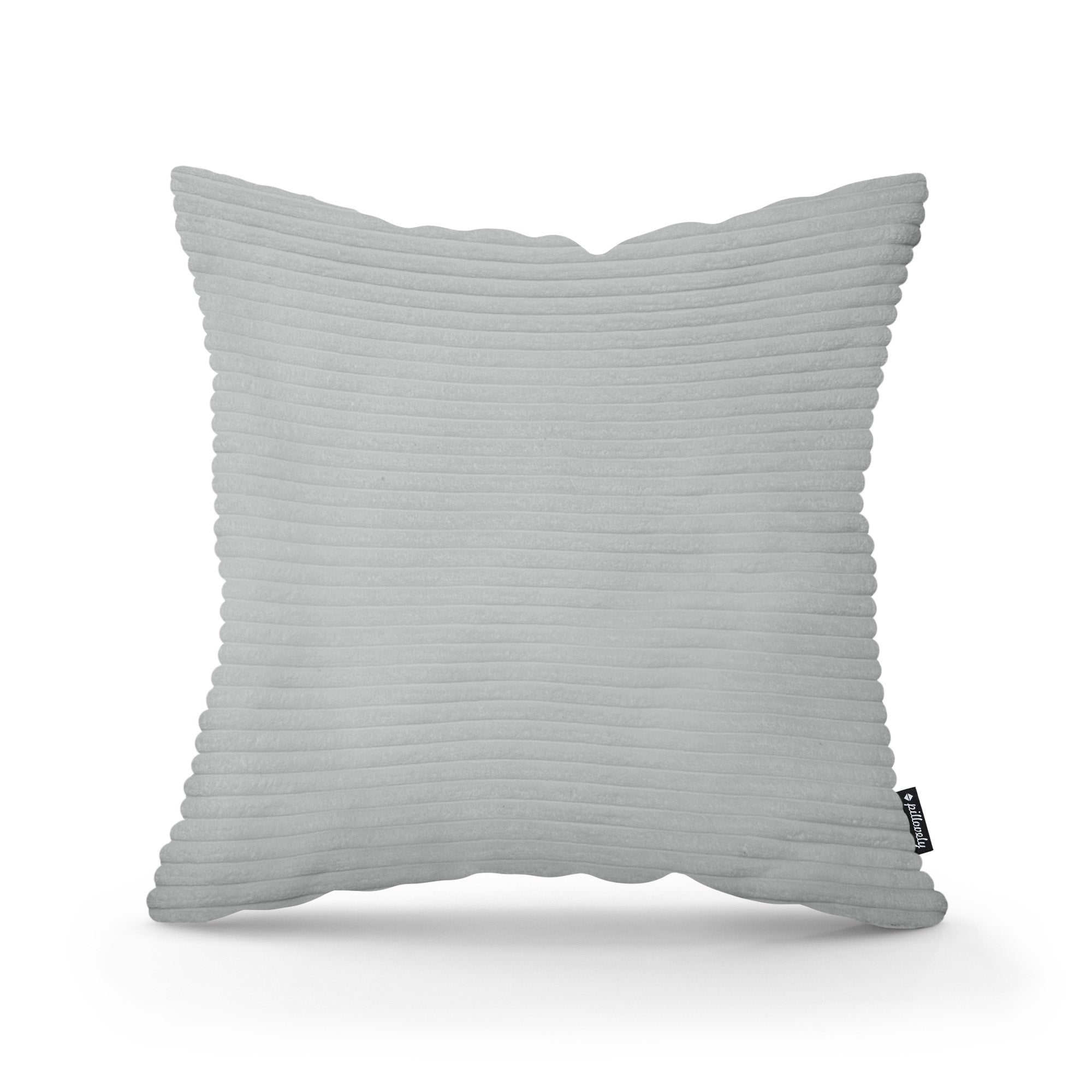 Poduszka dekoracyjna 45×45 cm w stylu scandi i boho | Szeroki Sztruks Szary Bambus (POSO 55)