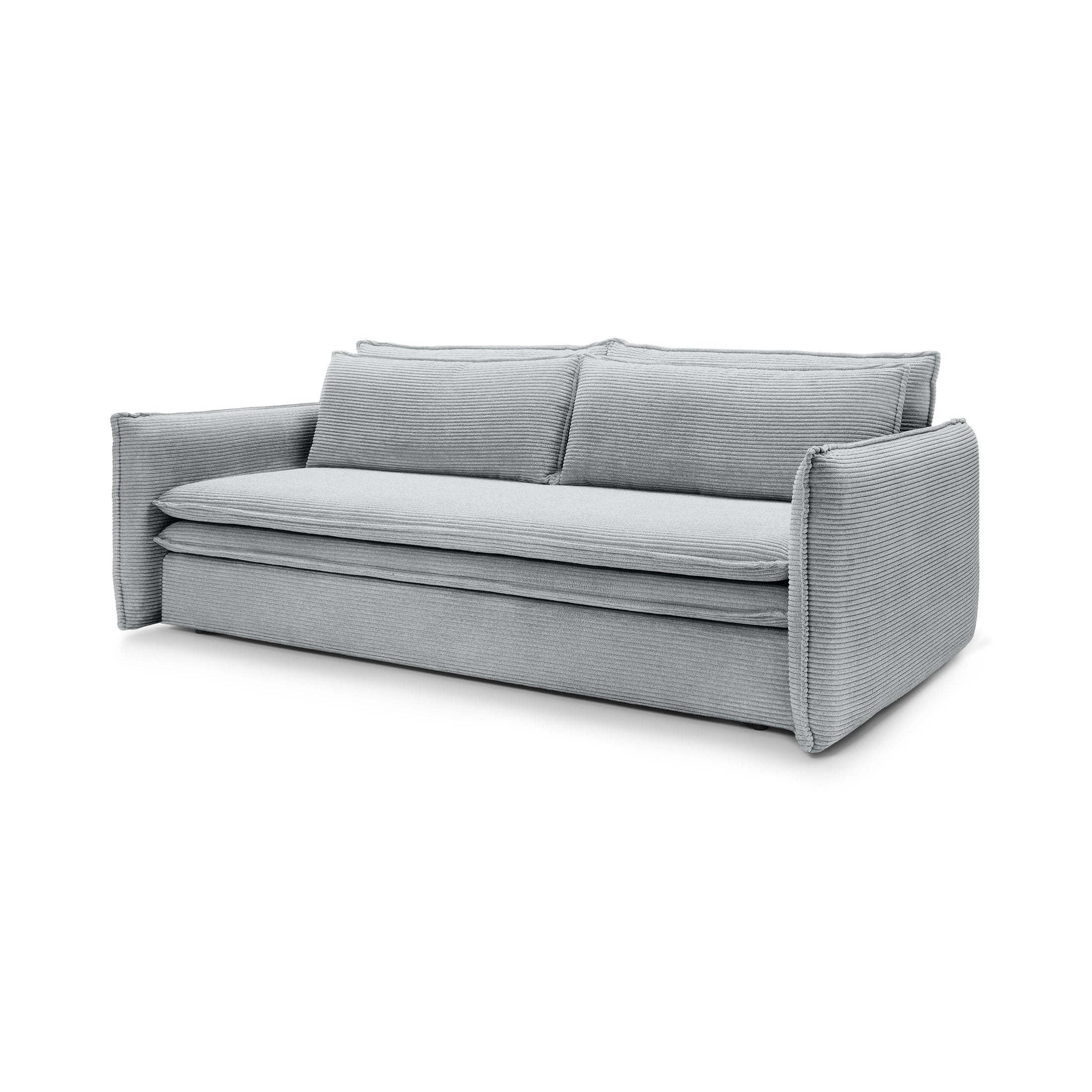Sofa Modułowa z Funkcją Spania Lily Szary Bambus