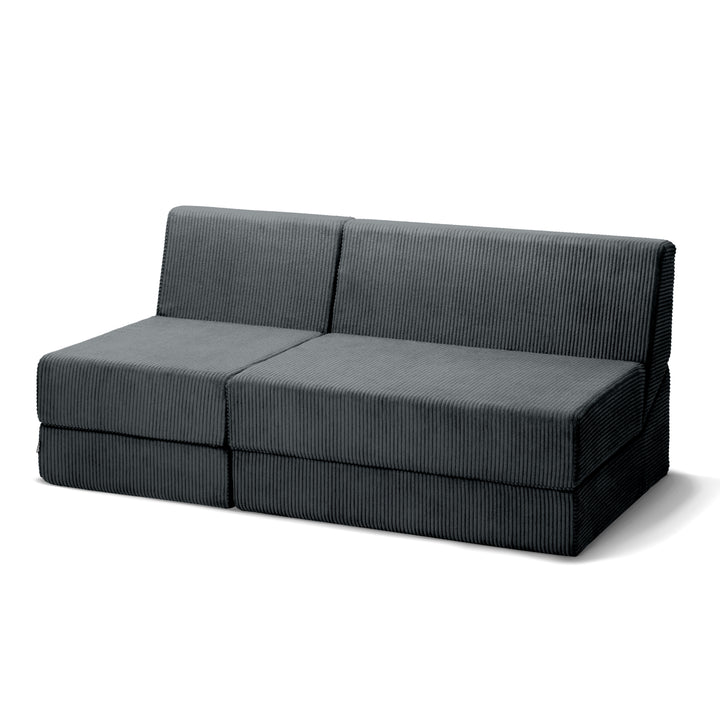 Sofa Dalia Grafitowy Mech Trzyosobowa