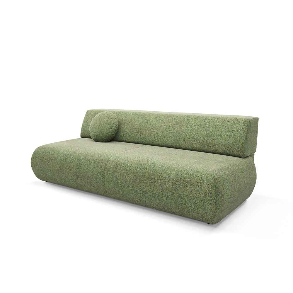 Sofa z funkcją spania 140x200 z pojemnikiem w stylu nowoczesnym | Puentro Zielony Chmiel (PUENTE 34)