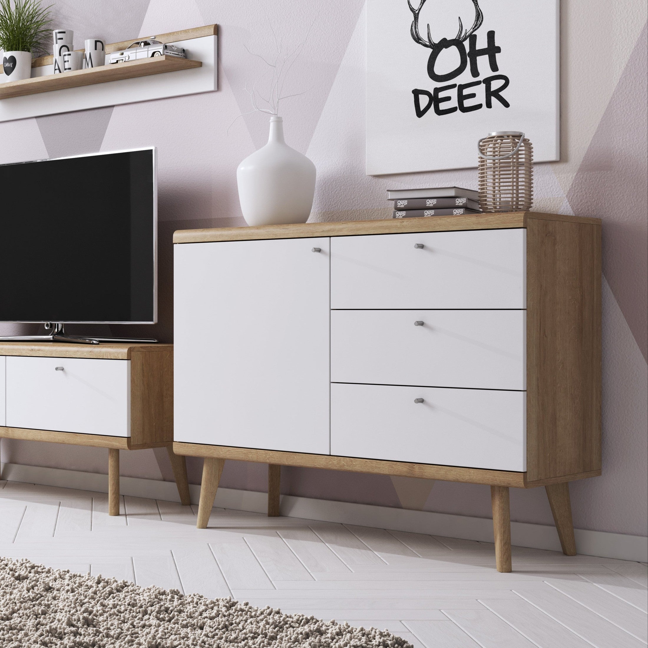 Komoda 107x83 w stylu skandynawskim | Lato