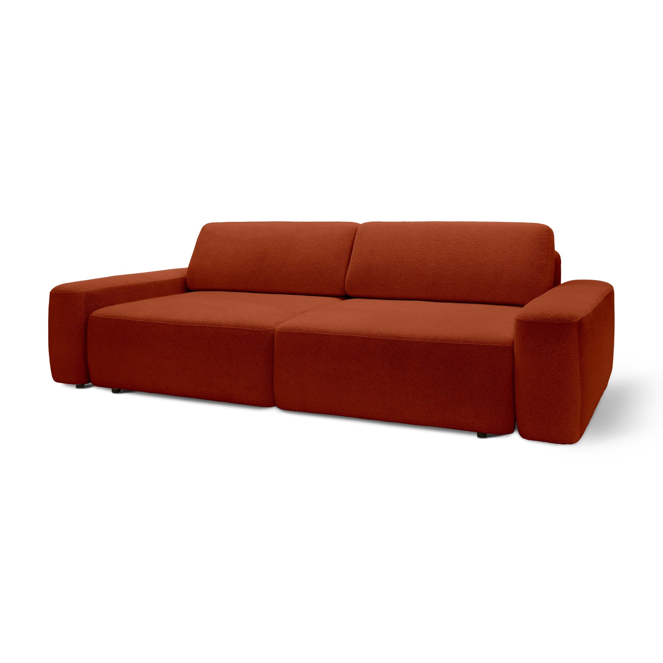 Sofa z funkcją spania 200x136 z pojemnikiem DL| Bamby Miedź Antyczna (RAVEN 44)